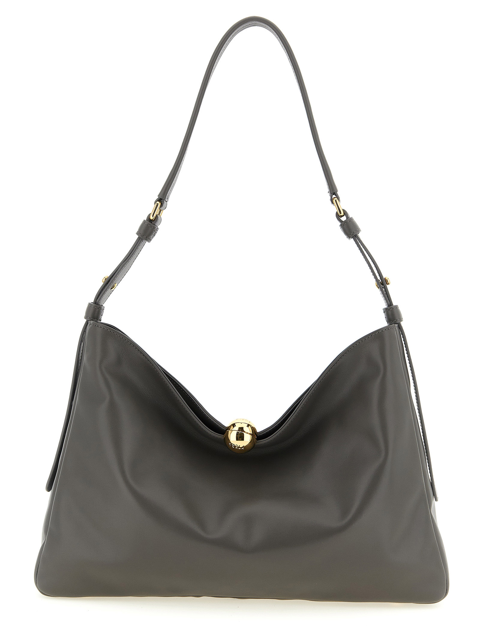 Furla Gray Calfskin Shoulder Women's Bag