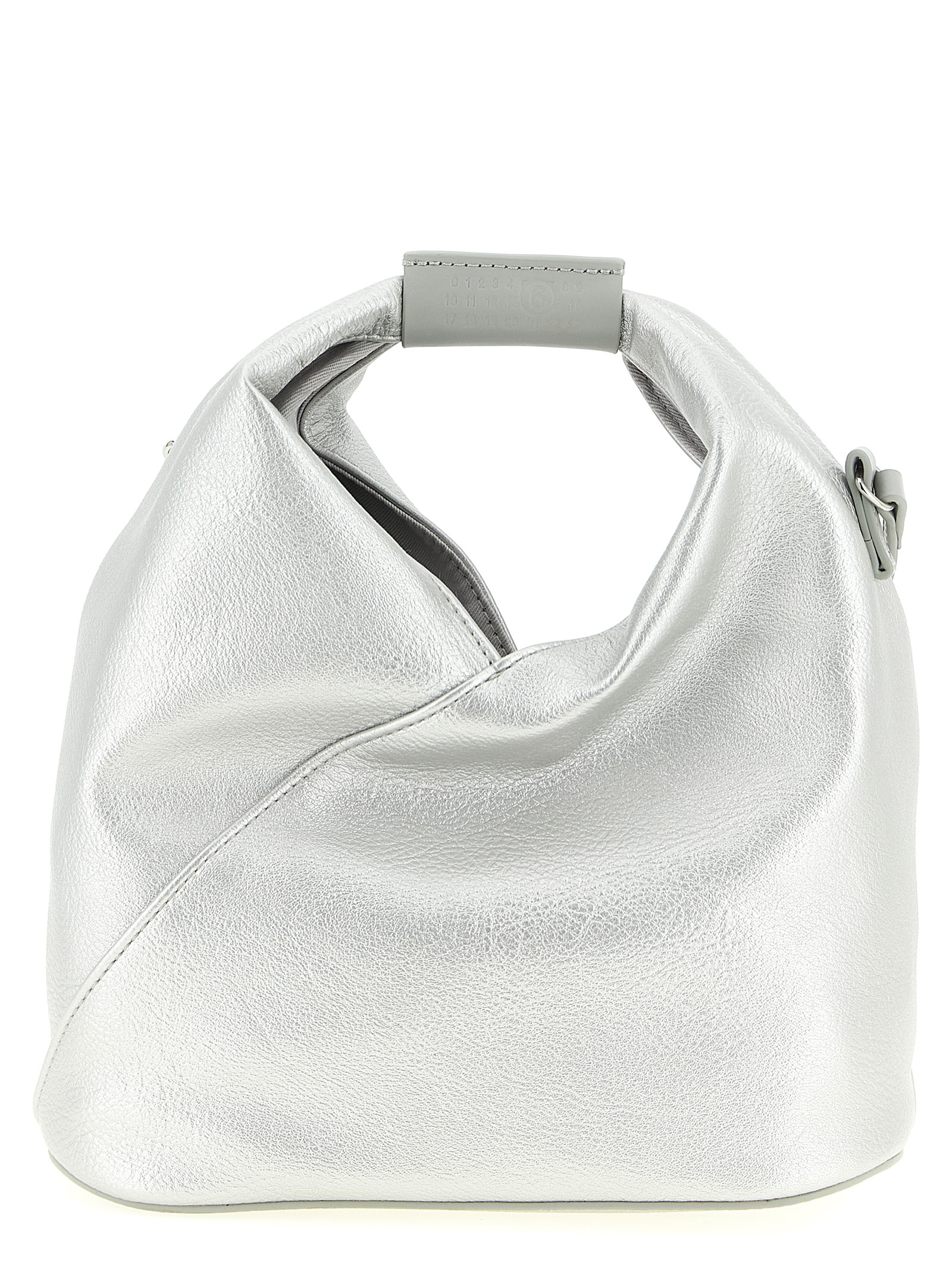 Silver Polyethylene Crossbody Bag