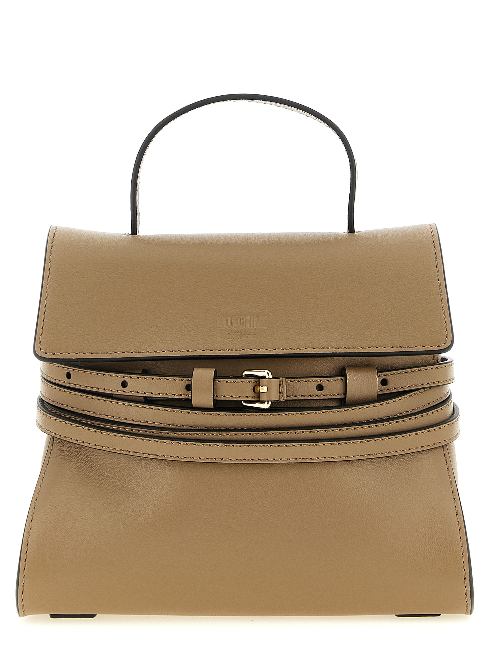 Beige Napa Leather / Calf Bos Taurus Handbag