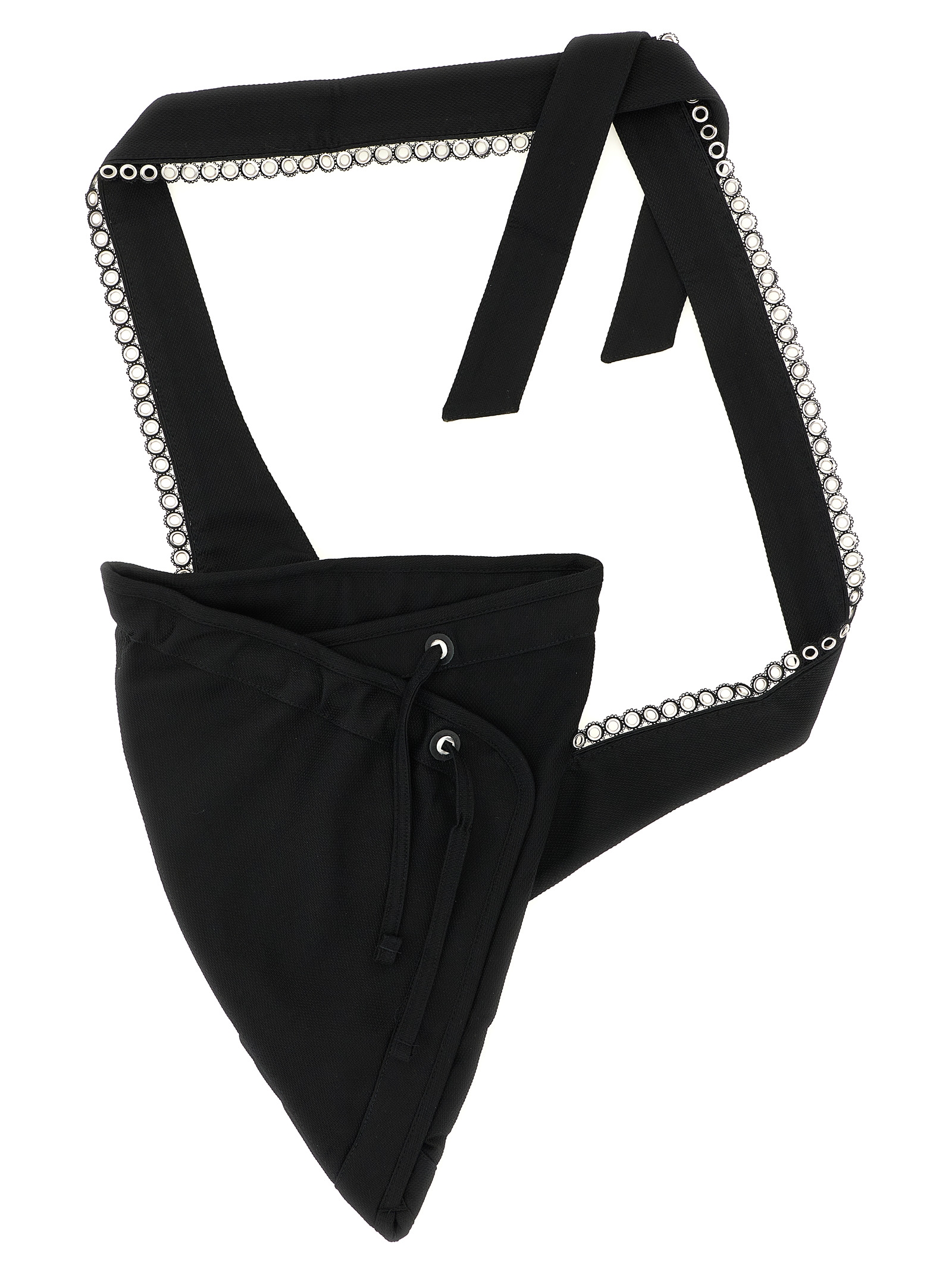 Black Cotton Crossbody Bag