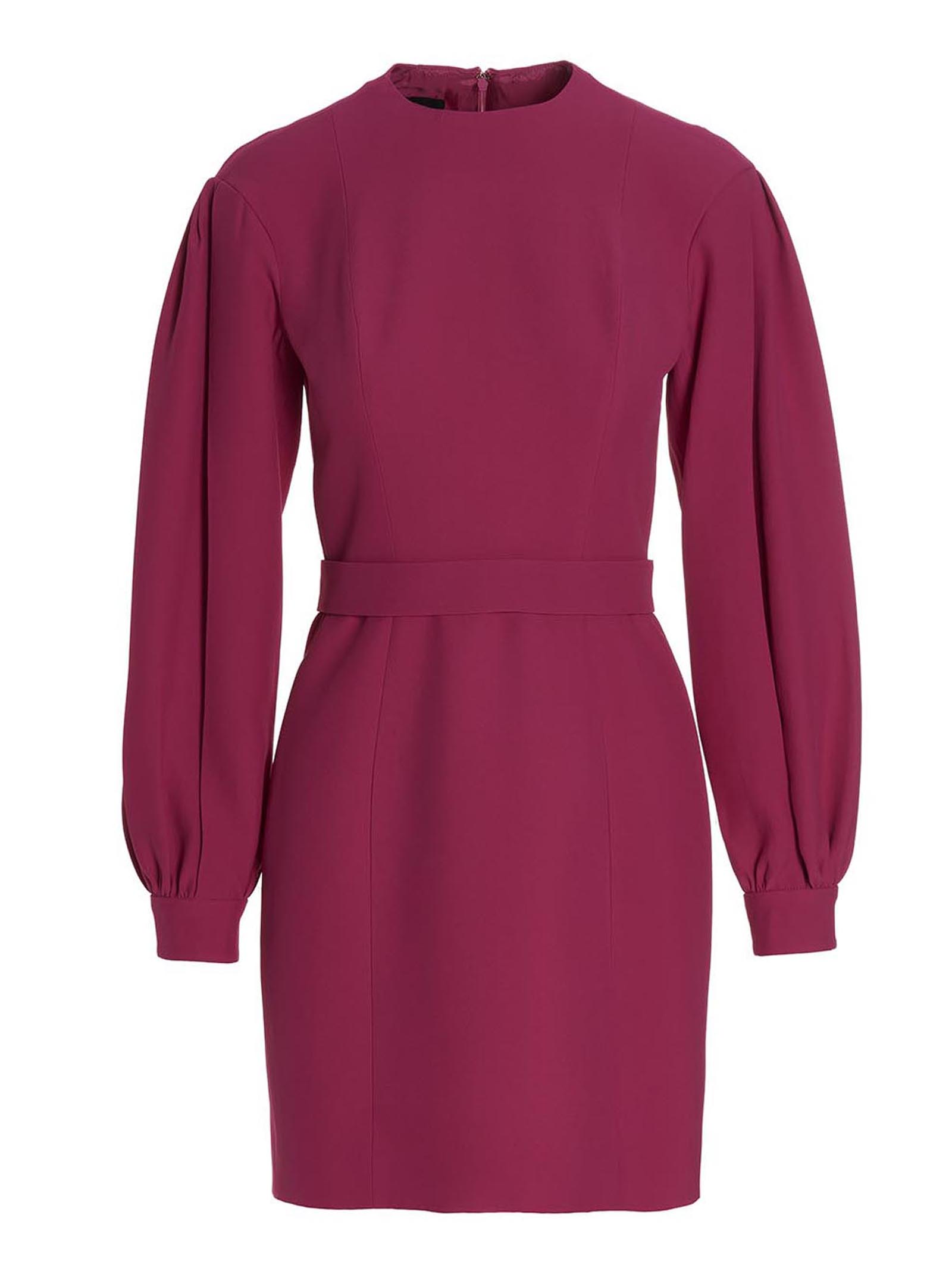 Fuchsia Viscose Short Dress