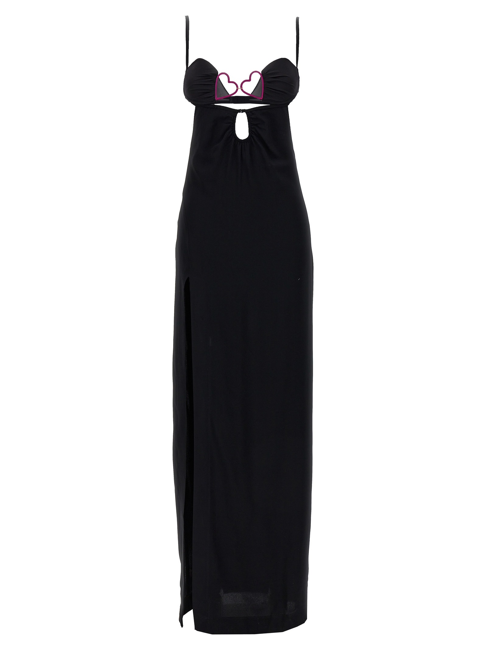 Black Viscose Long Dress