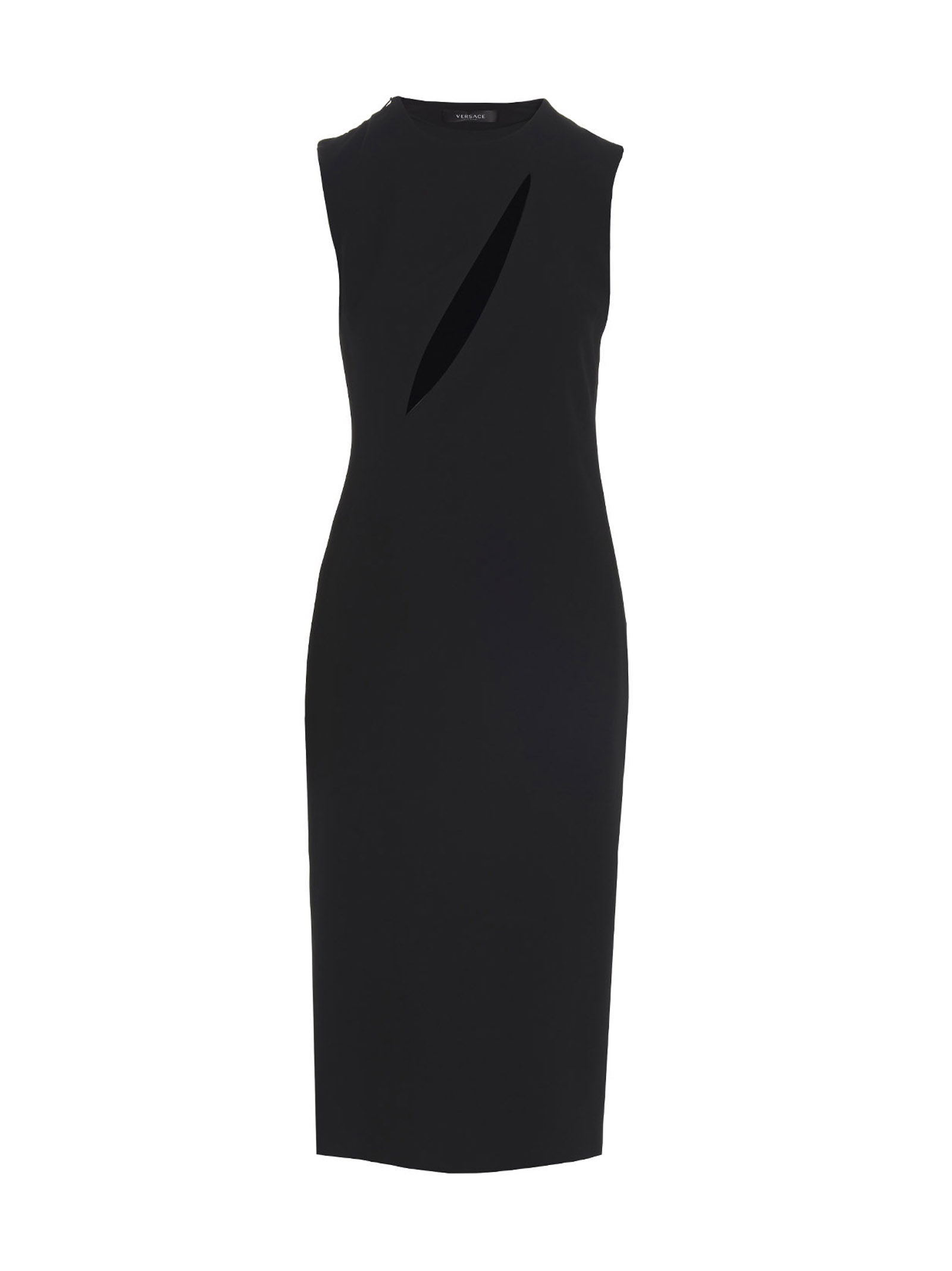 Black Acetate Midi Dress