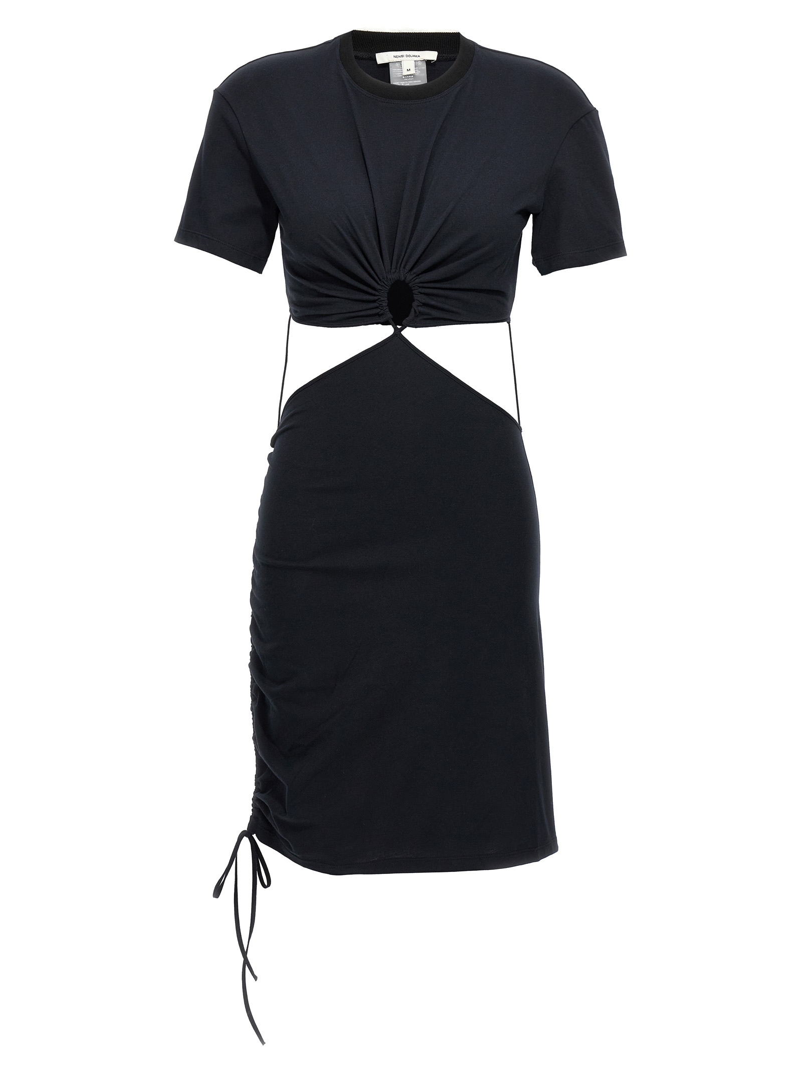 Nensi Dojaka Black Cotton Midi Dress - Women