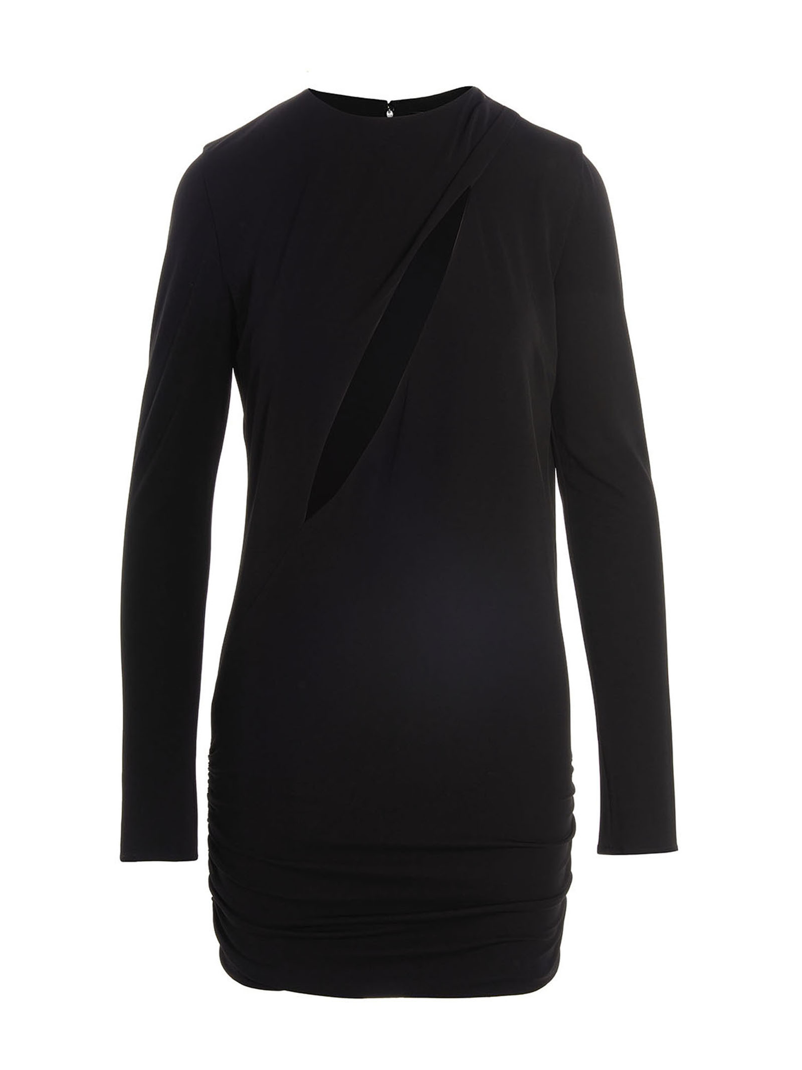Black Viscose Short Dress