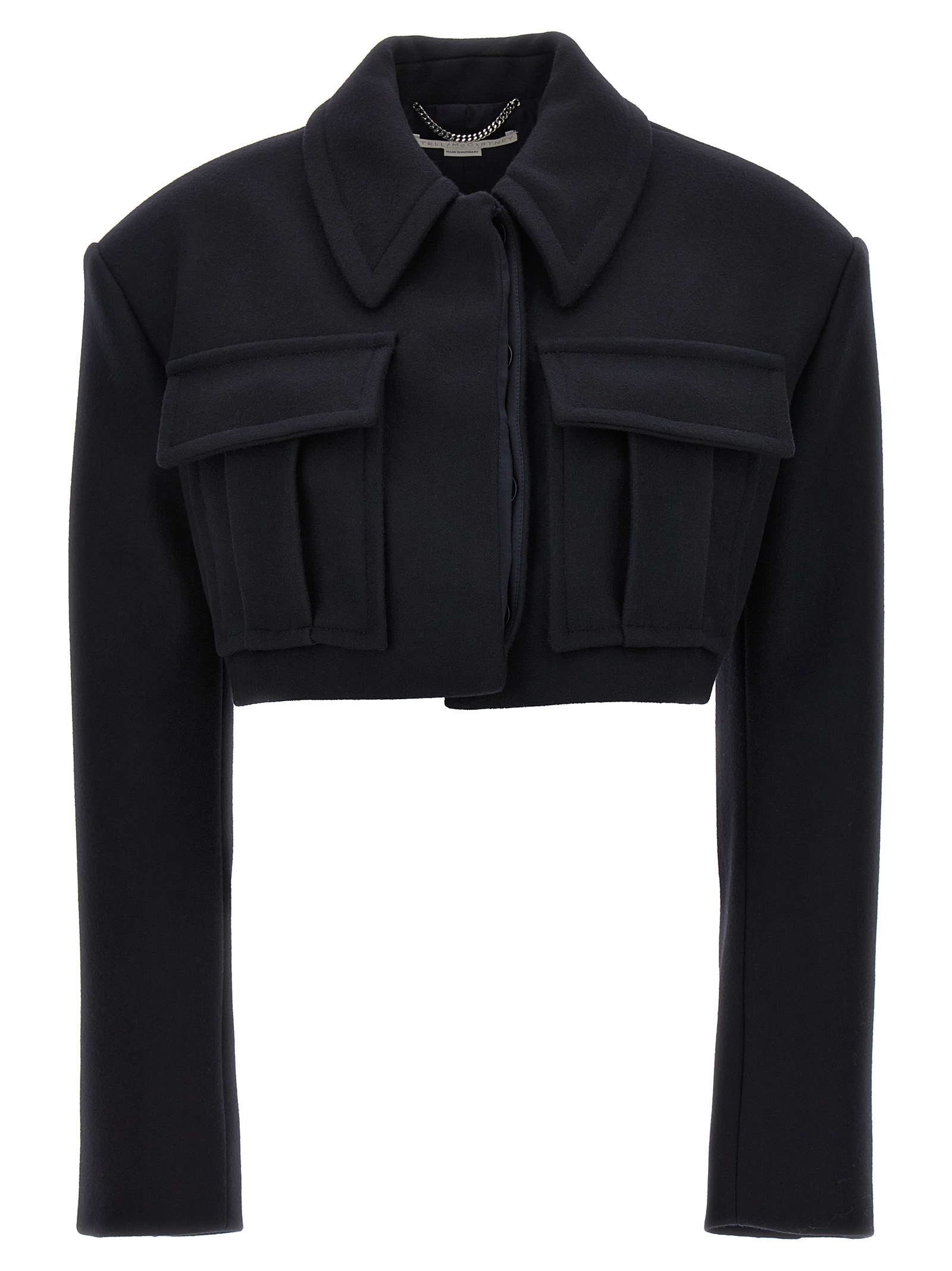 Black Wool Full-Length Jacket