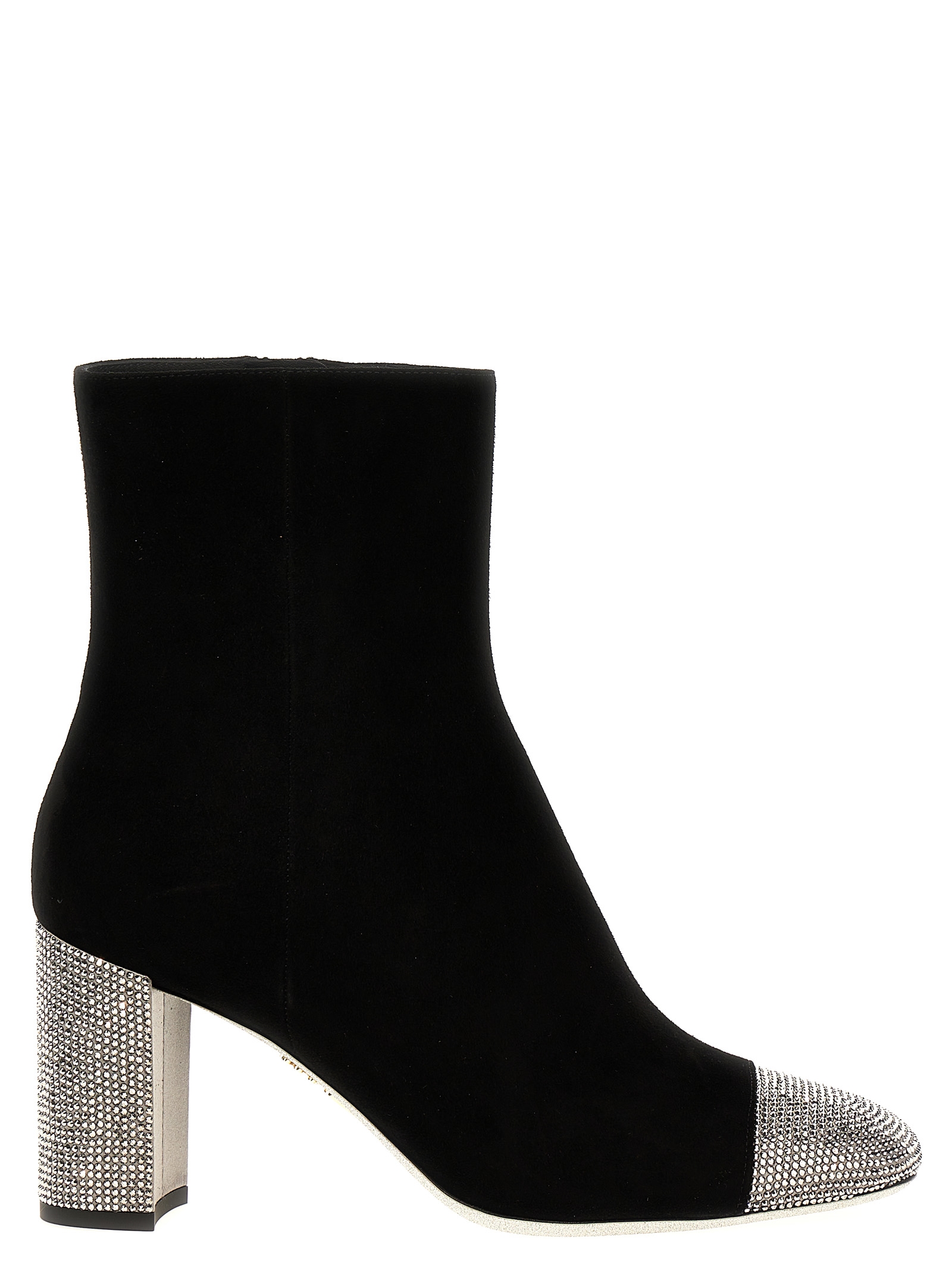 Rene Caovilla Black Leather Ankle Boots - Women