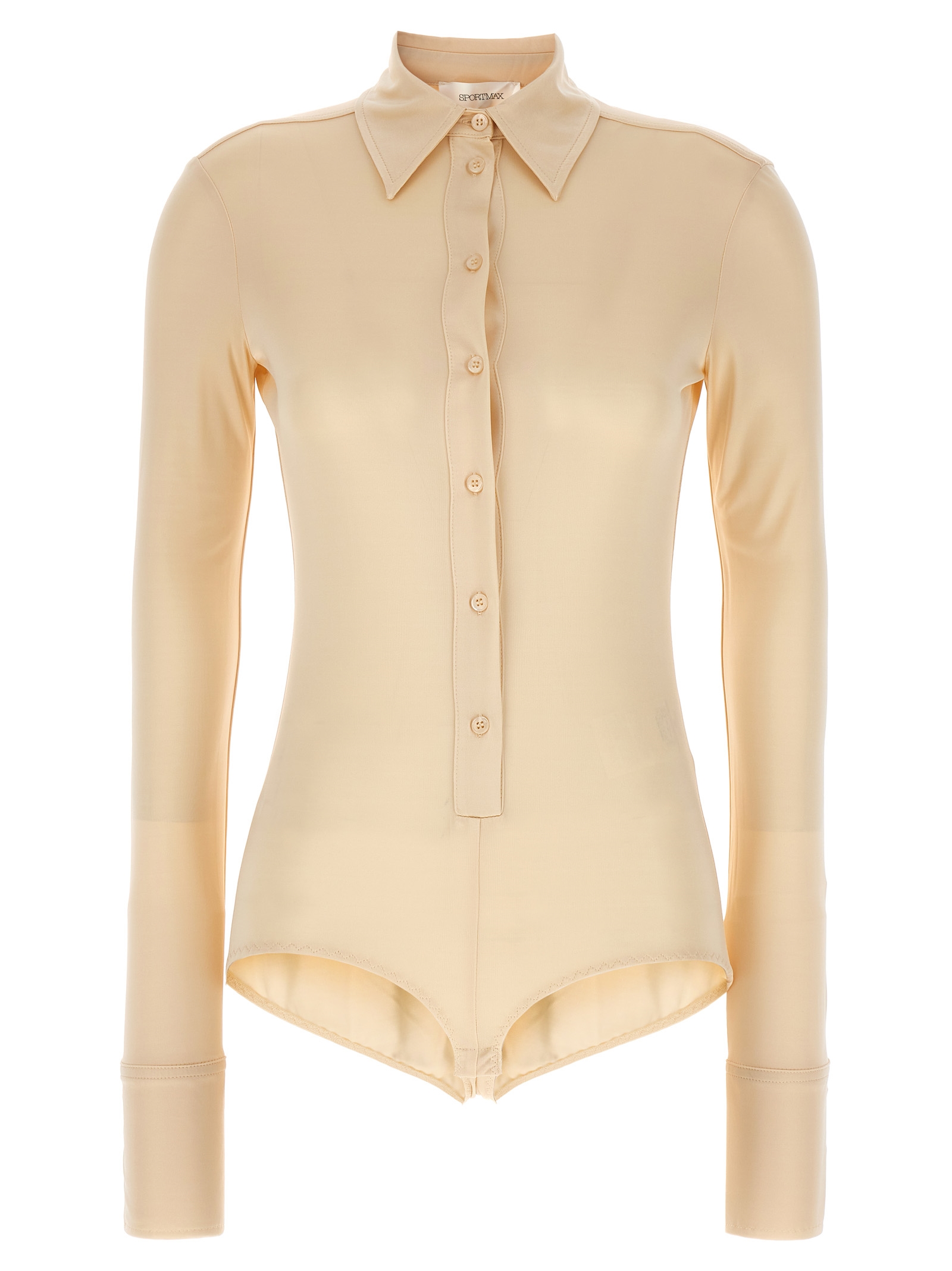 Beige Viscose Bodysuit