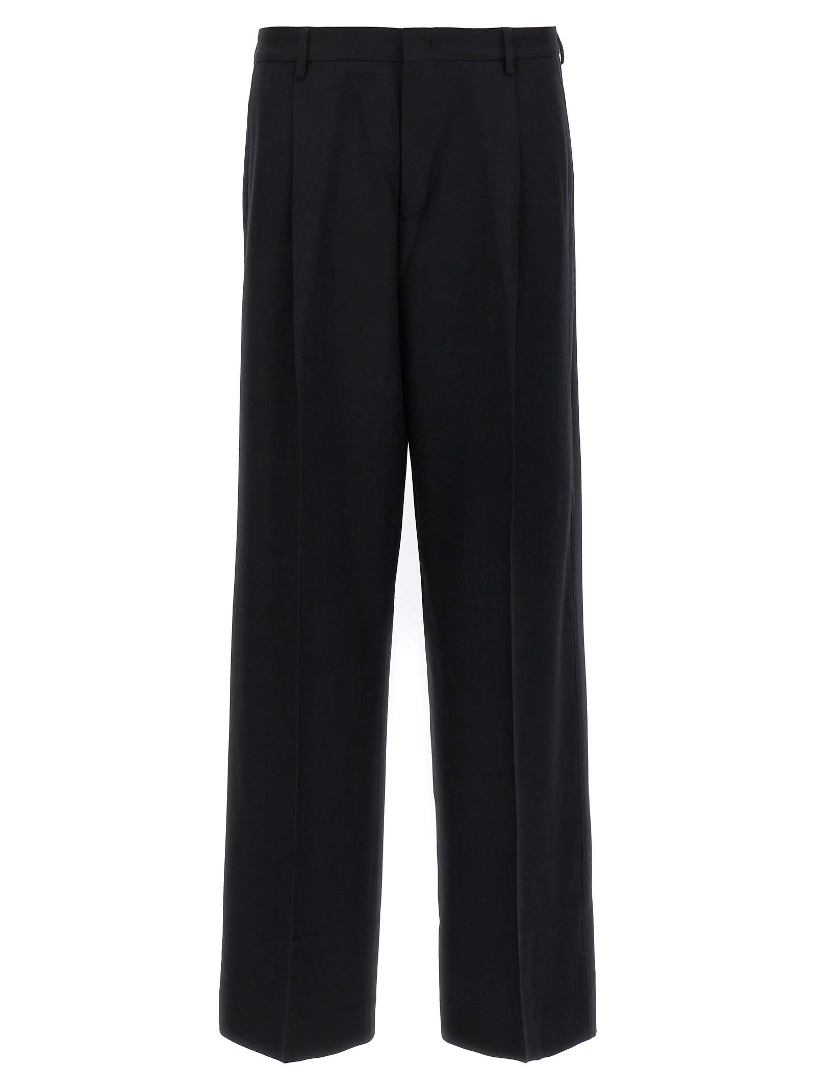 Black Virgin Wool Dress Pants