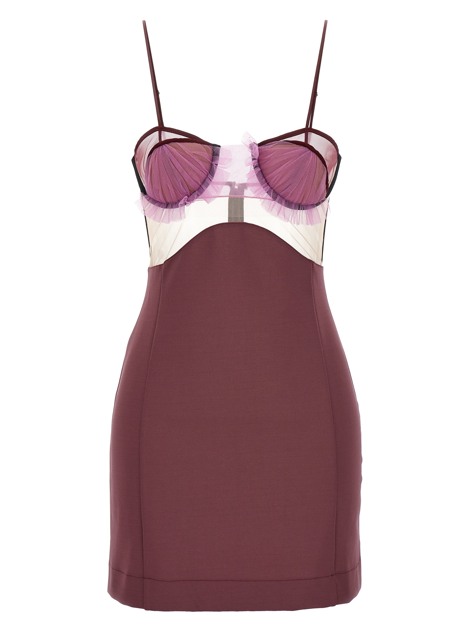 Purple Viscose Short Dress