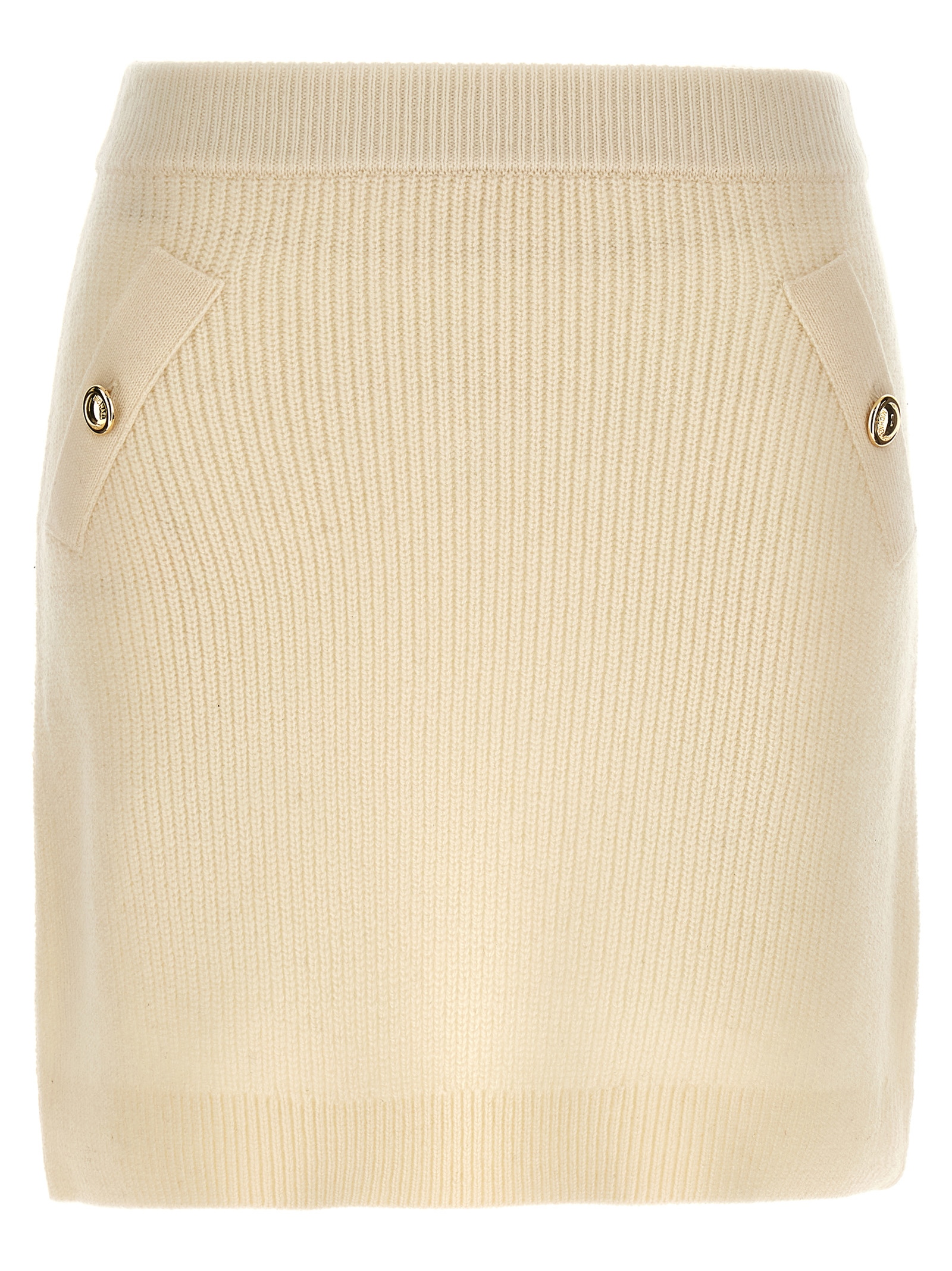 White Wool Long Skirt