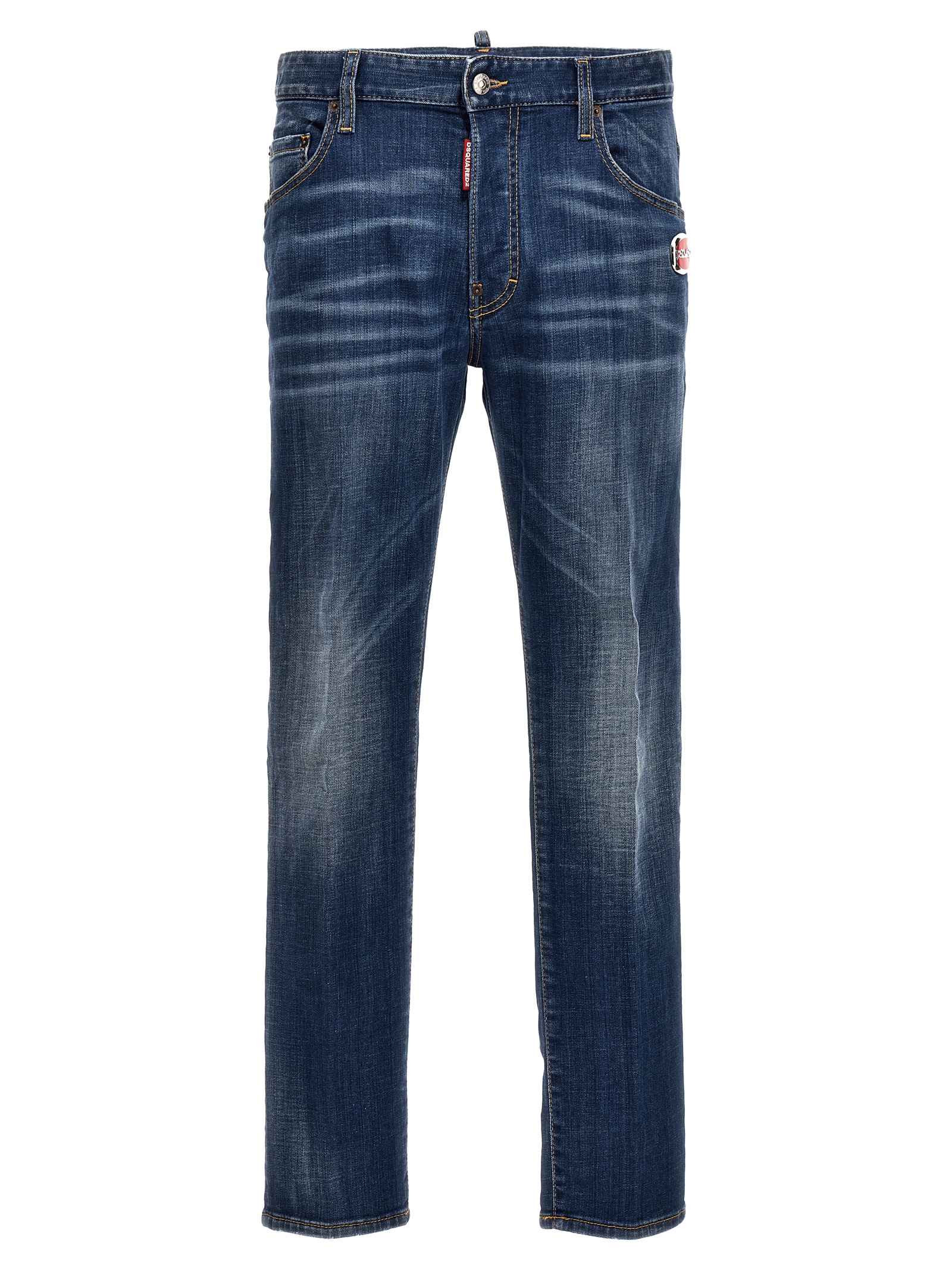 Blue Cotton Relaxed Fit Jeans
