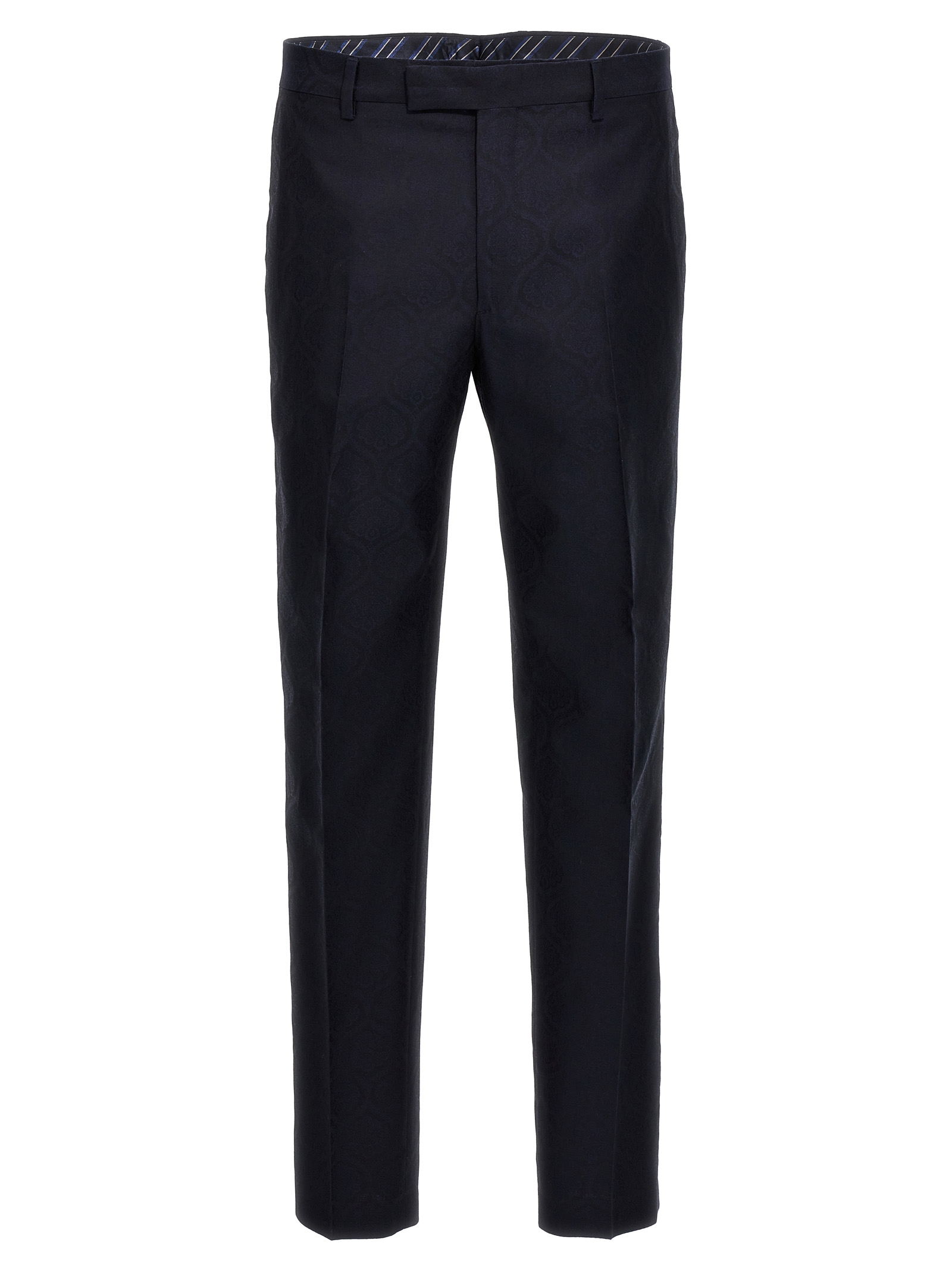 Blue Cotton Dress Pants