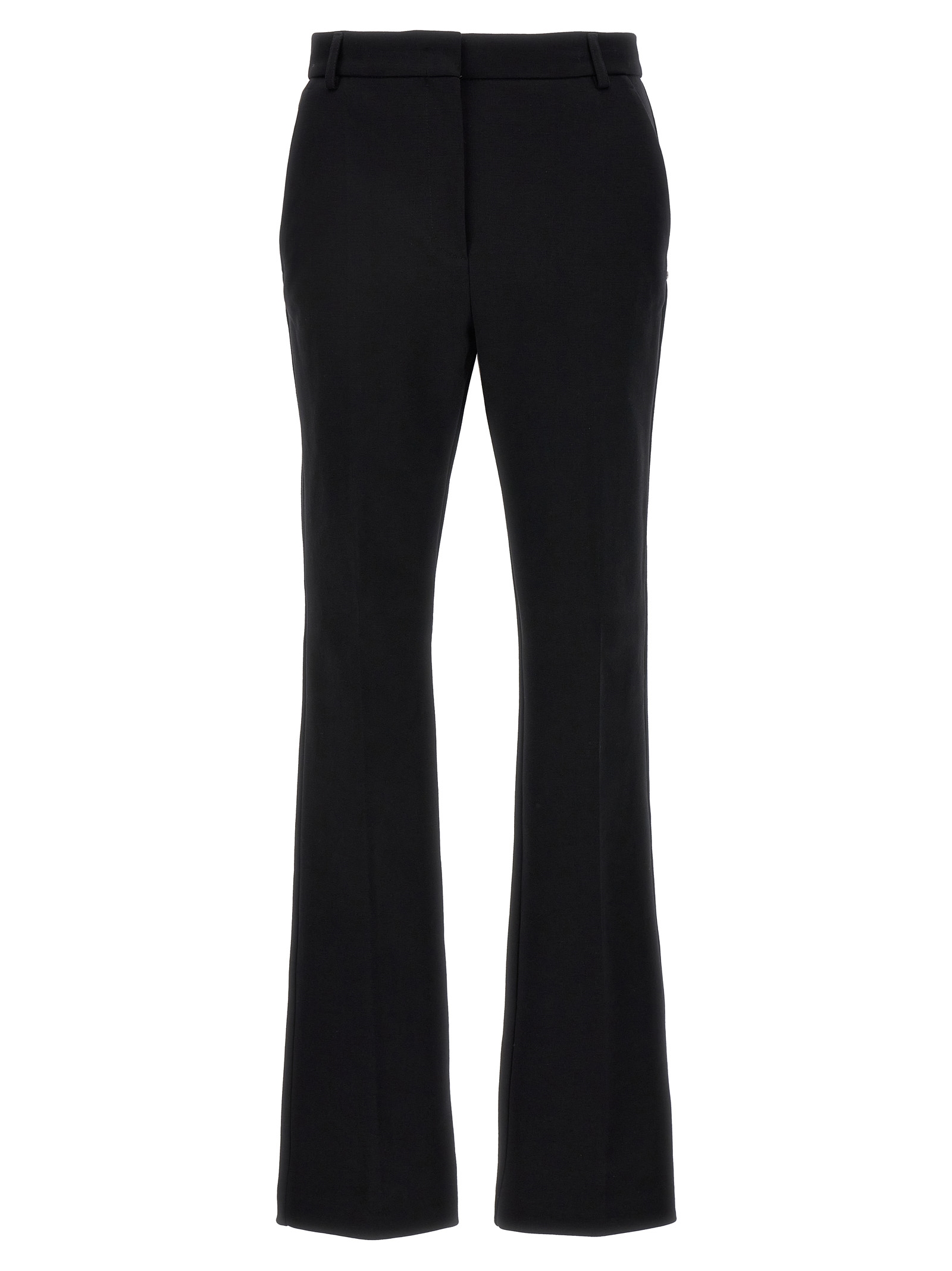 Black Cotton Casual Pants