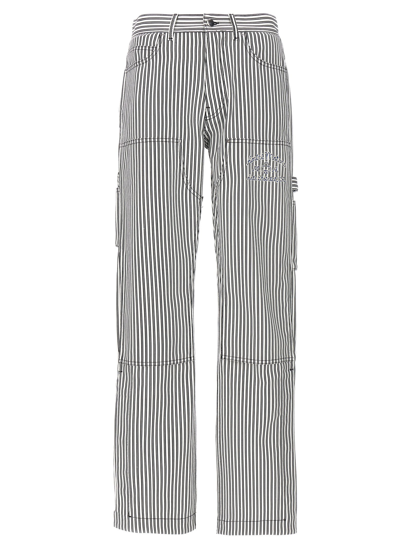Bicolor Cotton Cargo Pants