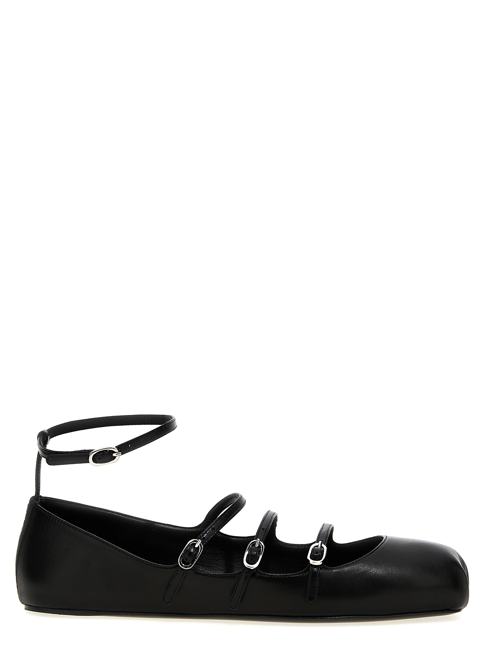 Black Calfskin Ballet Flats