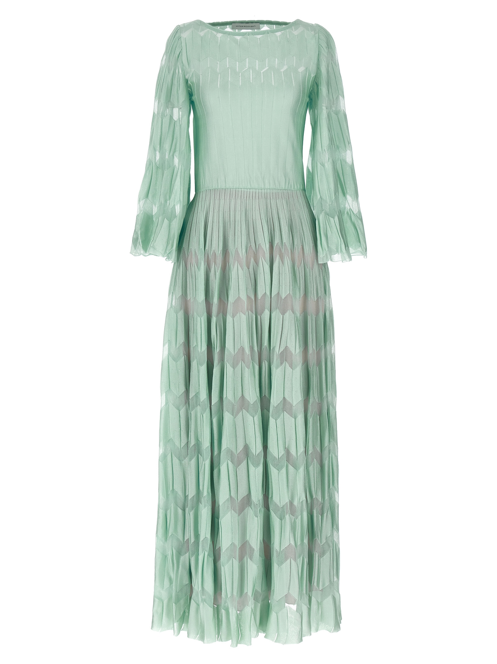 Bicolor Viscose Long Dress