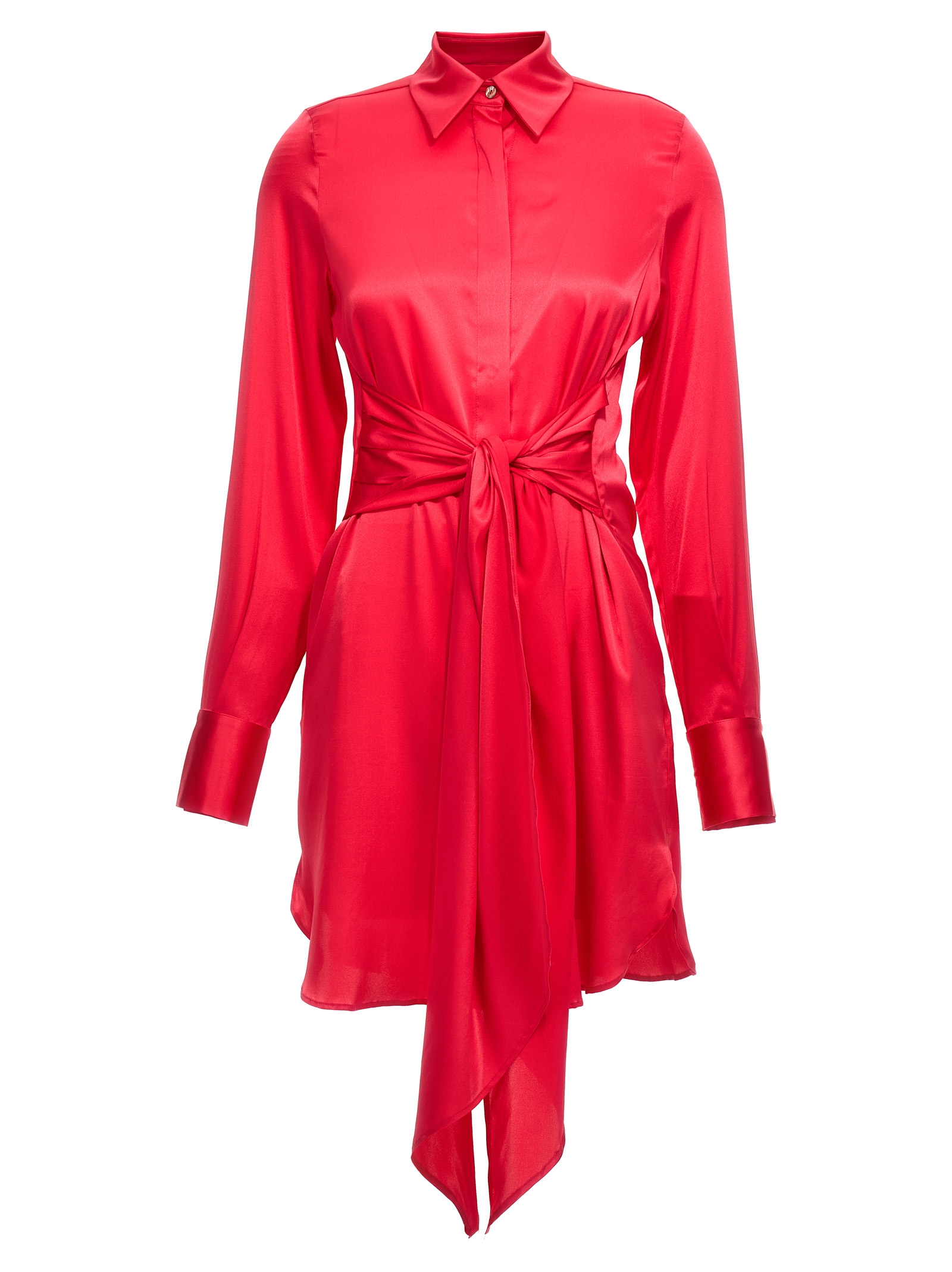 Fuchsia Silk Short Dress