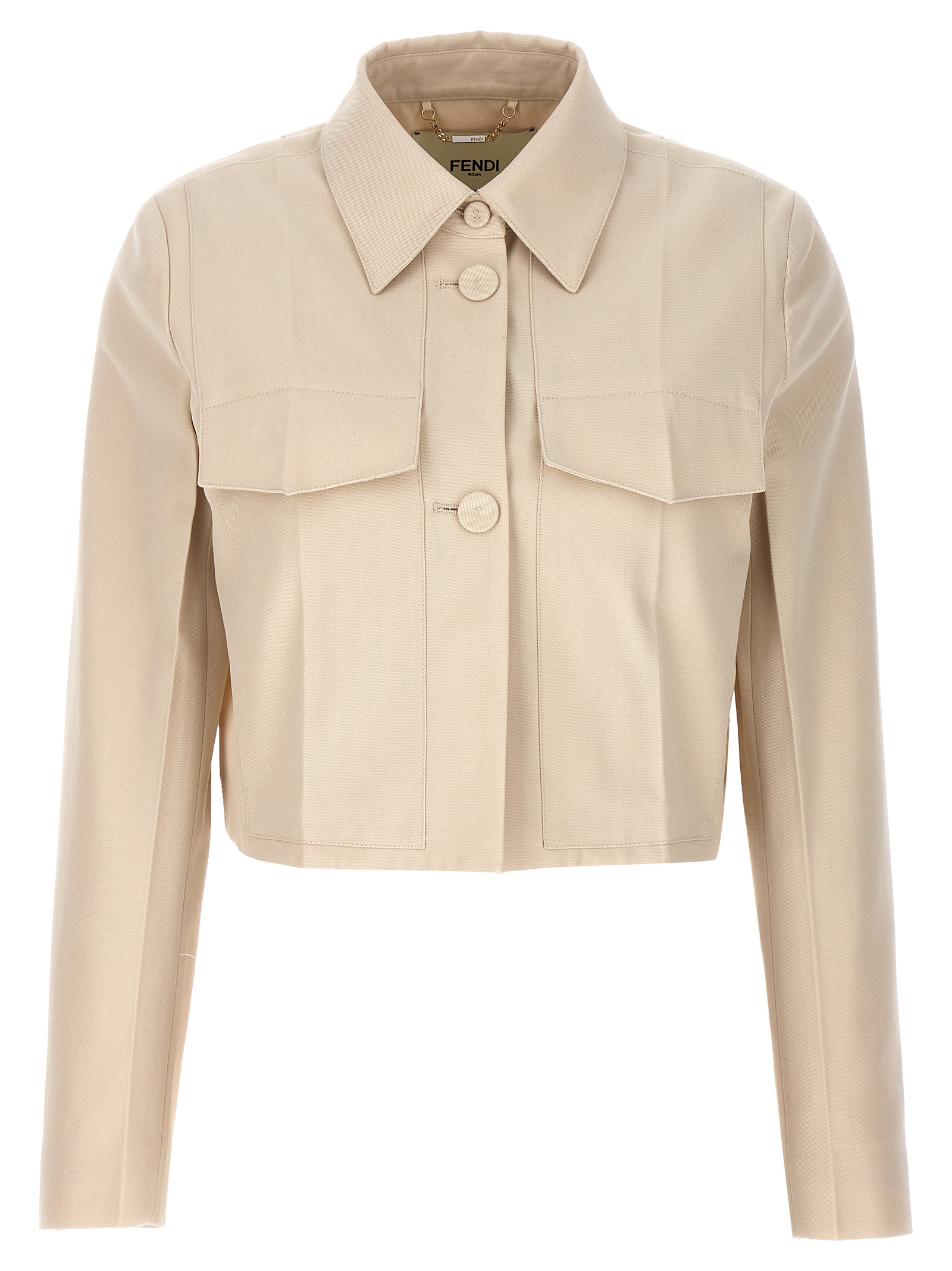 Beige Wool Full-Length Jacket