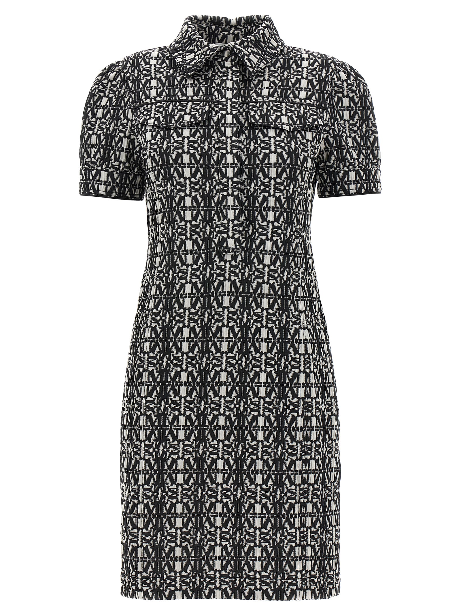 Bicolor Polyester Short Dress