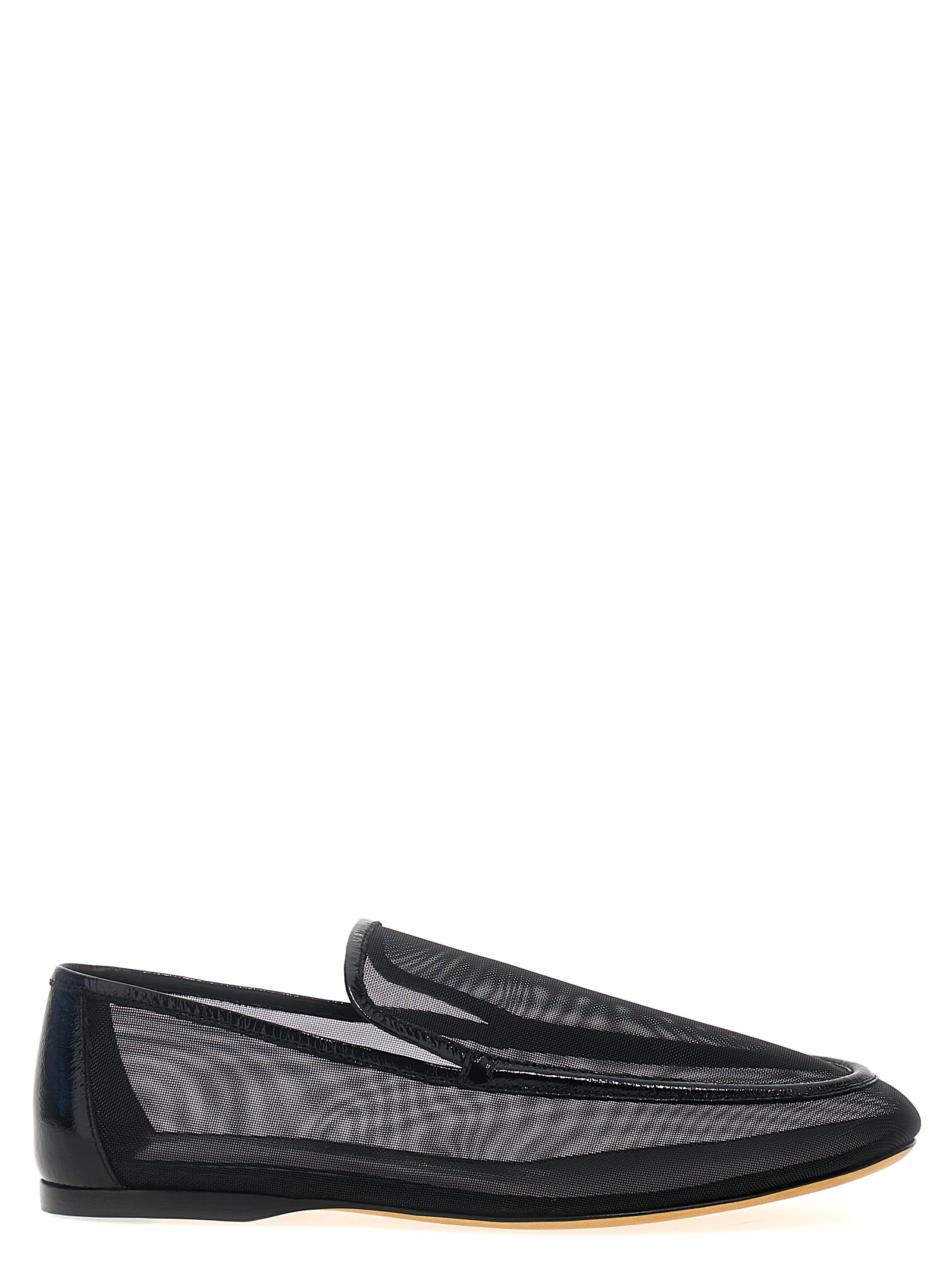 Black Polyamide Slip-On Loafers
