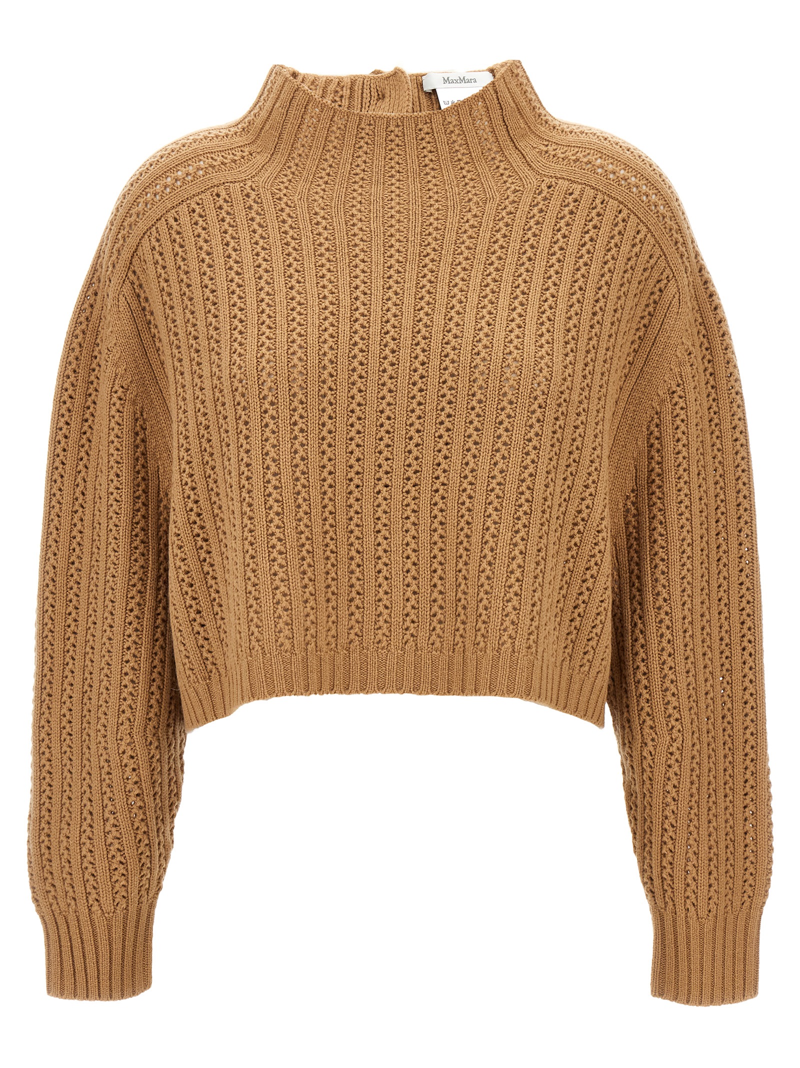 Max Mara Beige Wool Women's Cardigan