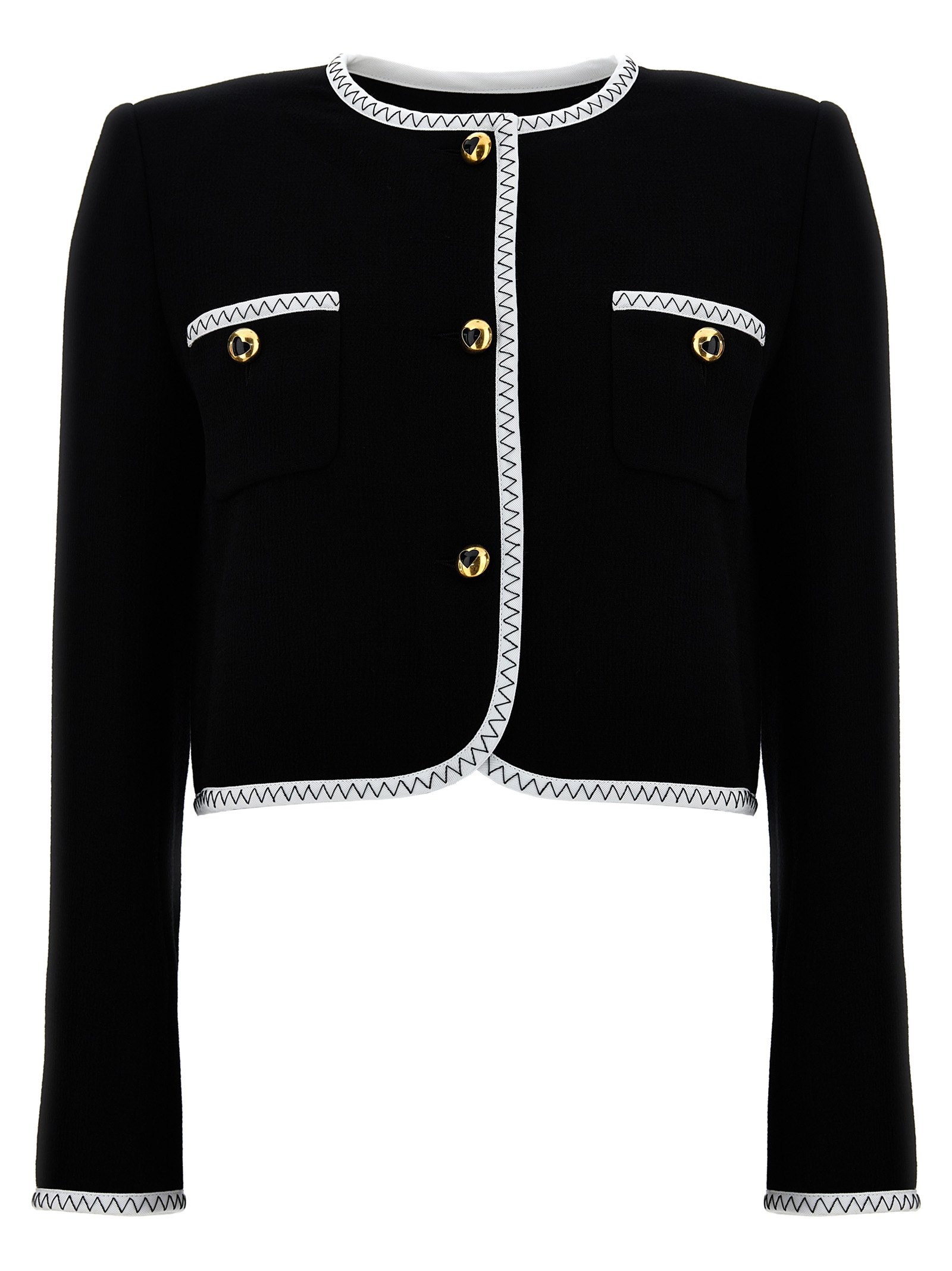 Bicolor Viscose Full-Length Jacket