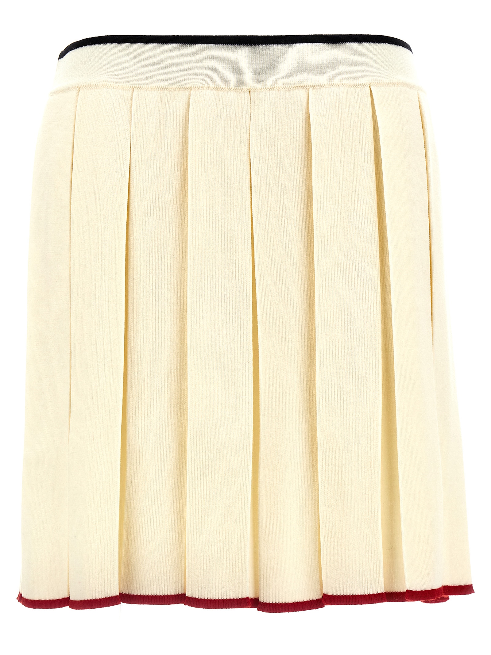 White Virgin Wool Long Skirt