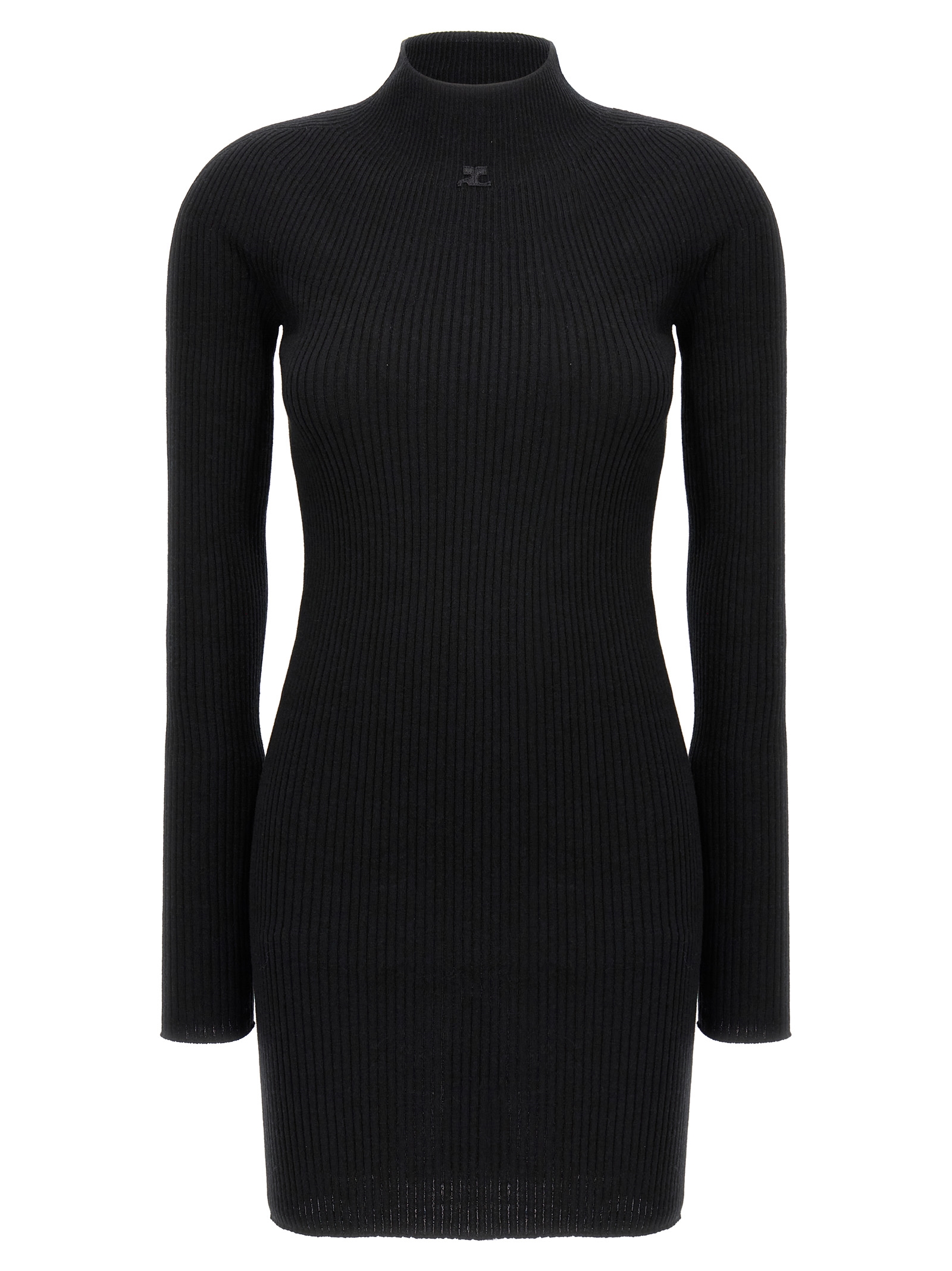 Black Cotton Short Dress