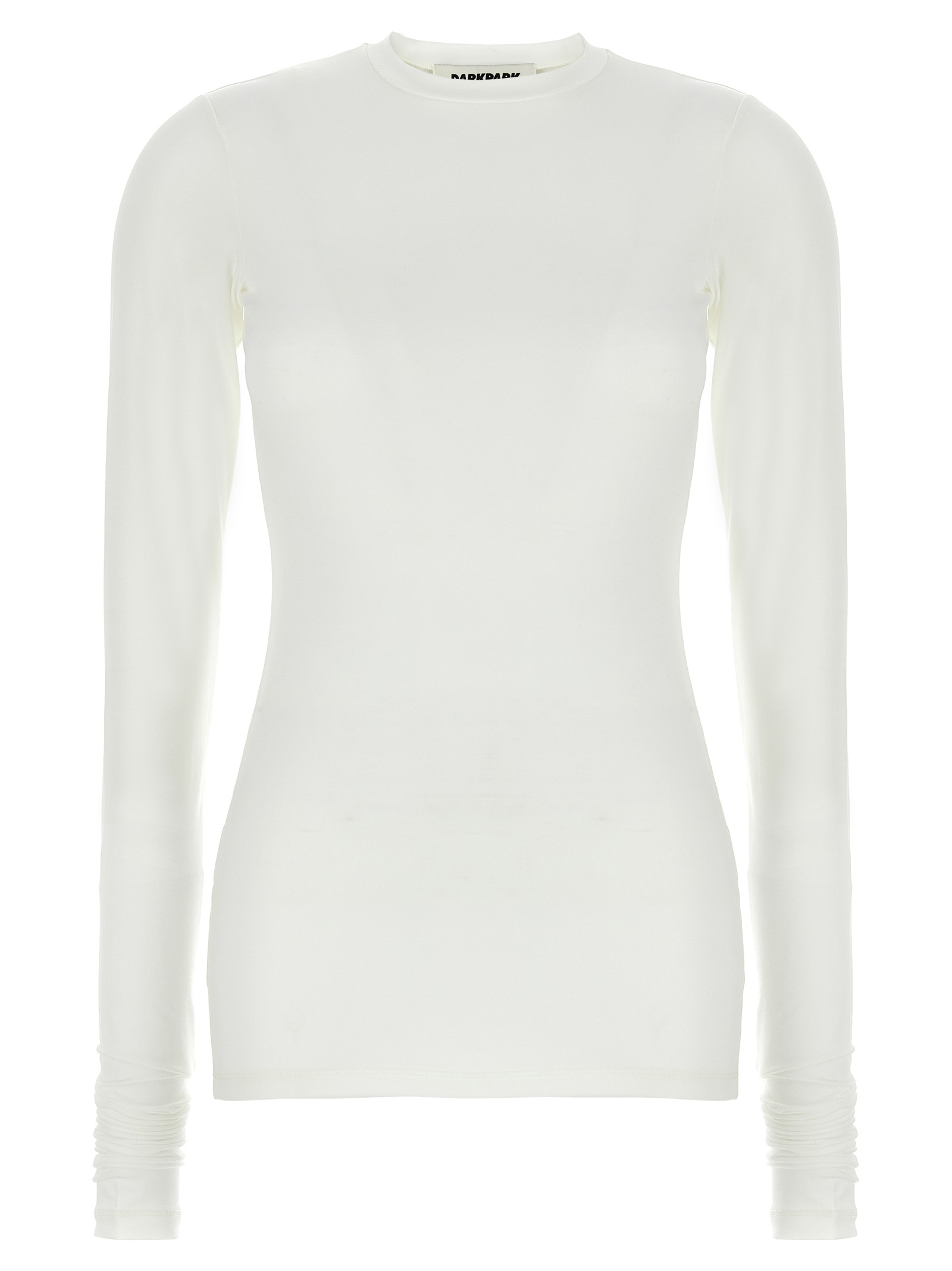 White Polyester Long Sleeve T-Shirt