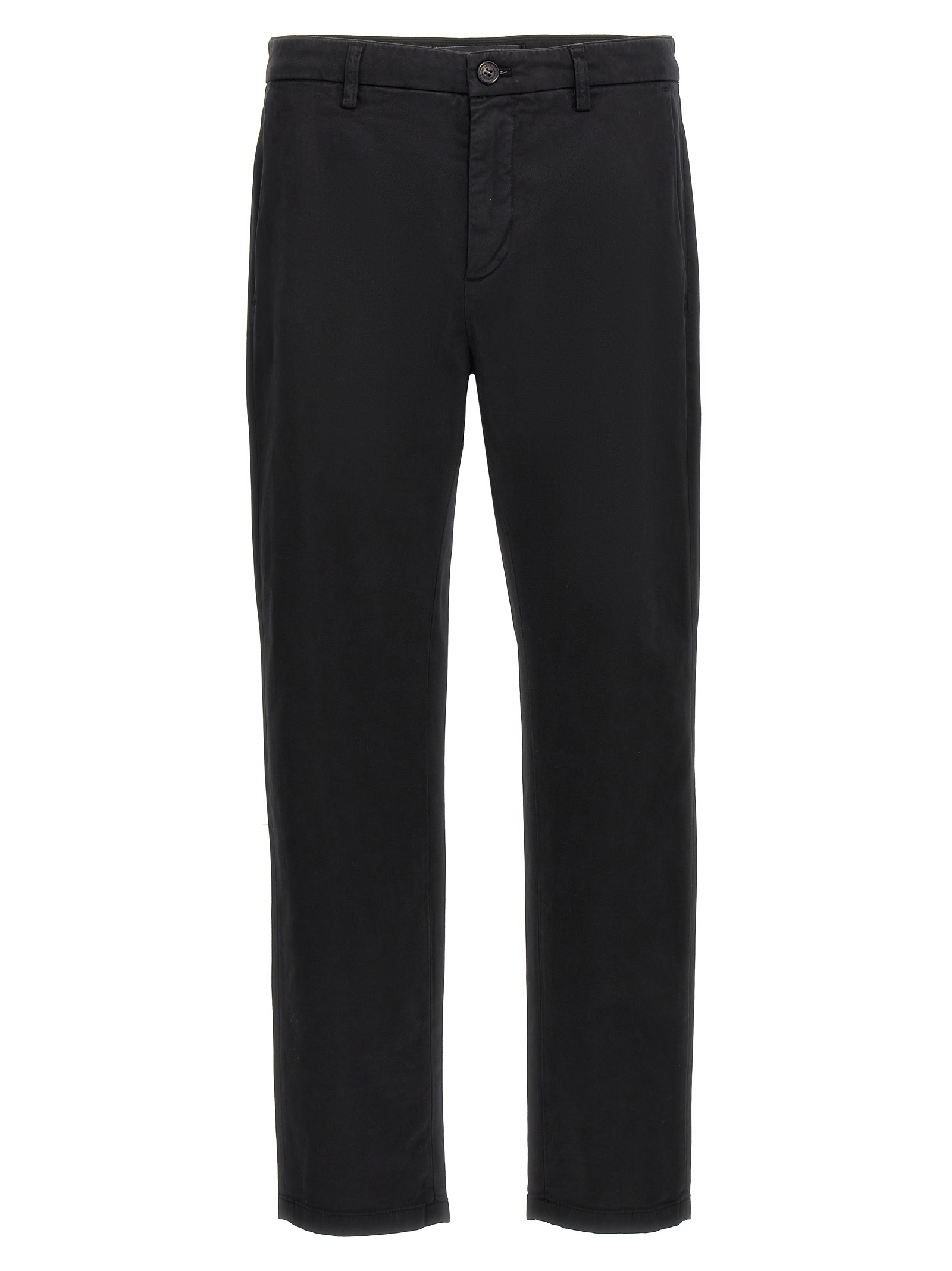 Black Cotton Casual Pants