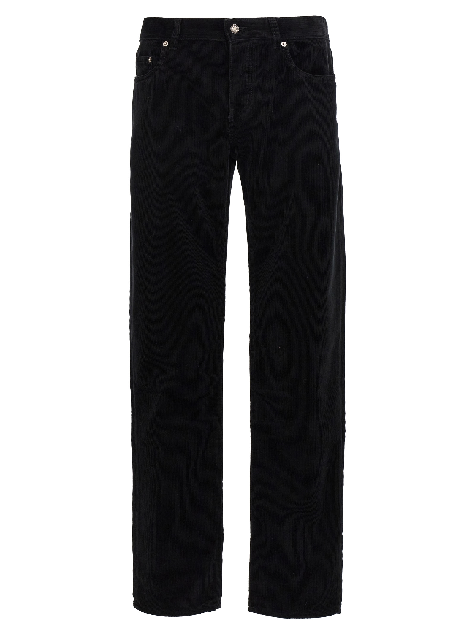 Black Cotton Casual Pants
