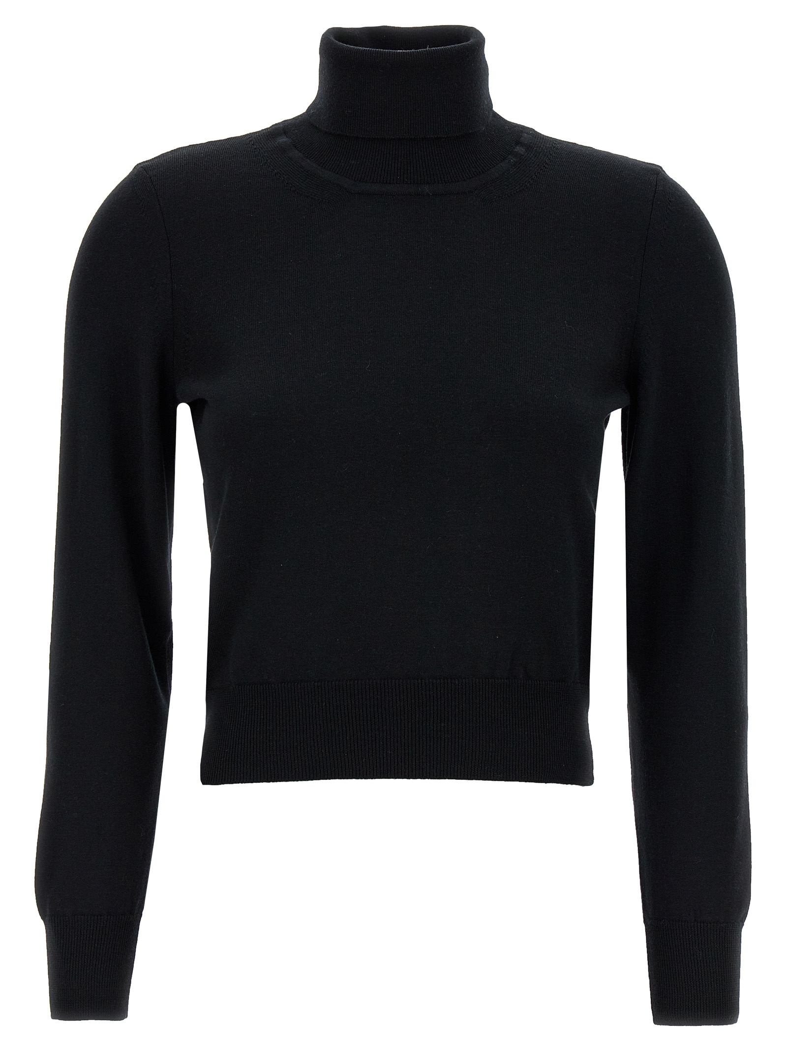 Black Merino Wool Cardigan