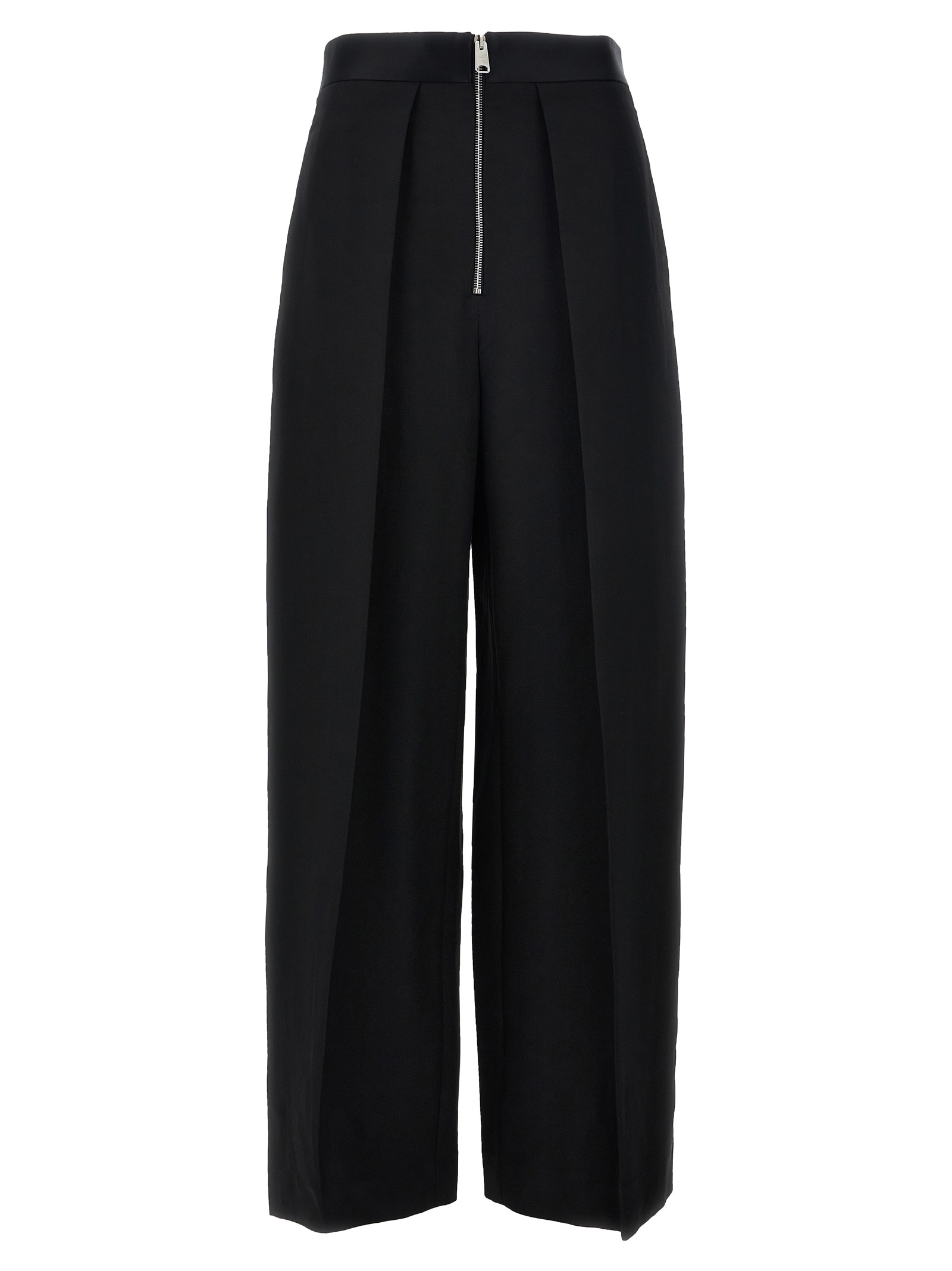 Black Viscose Casual Pants