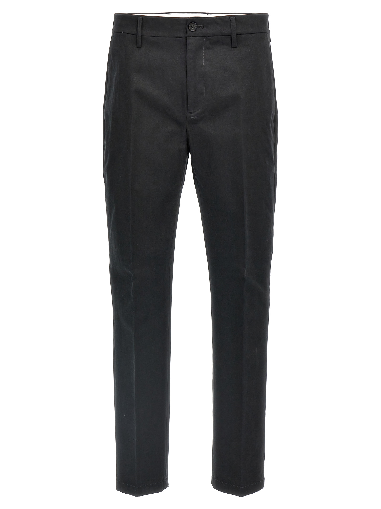 Black Cotton Casual Pants