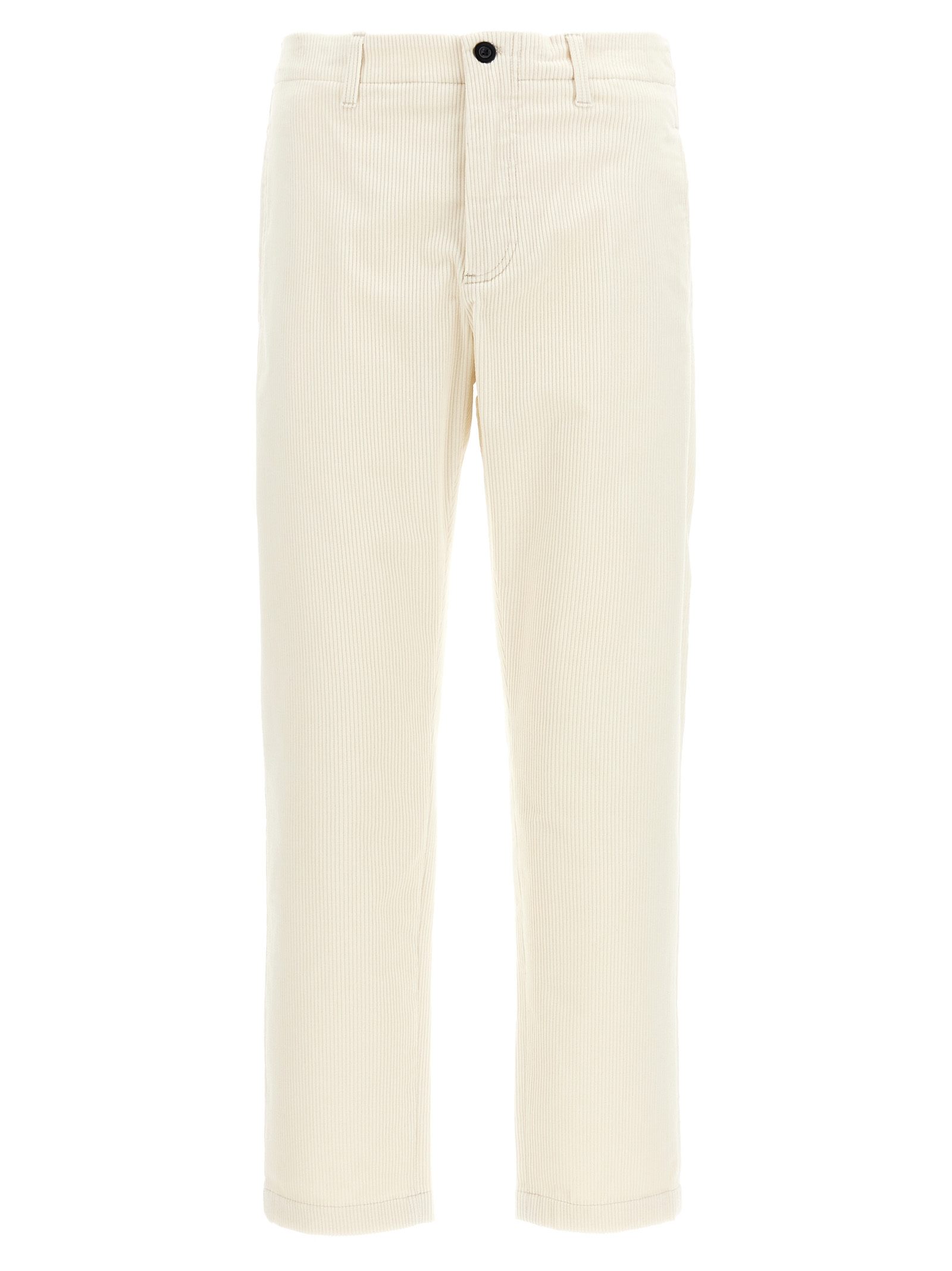 White Cotton Casual Pants