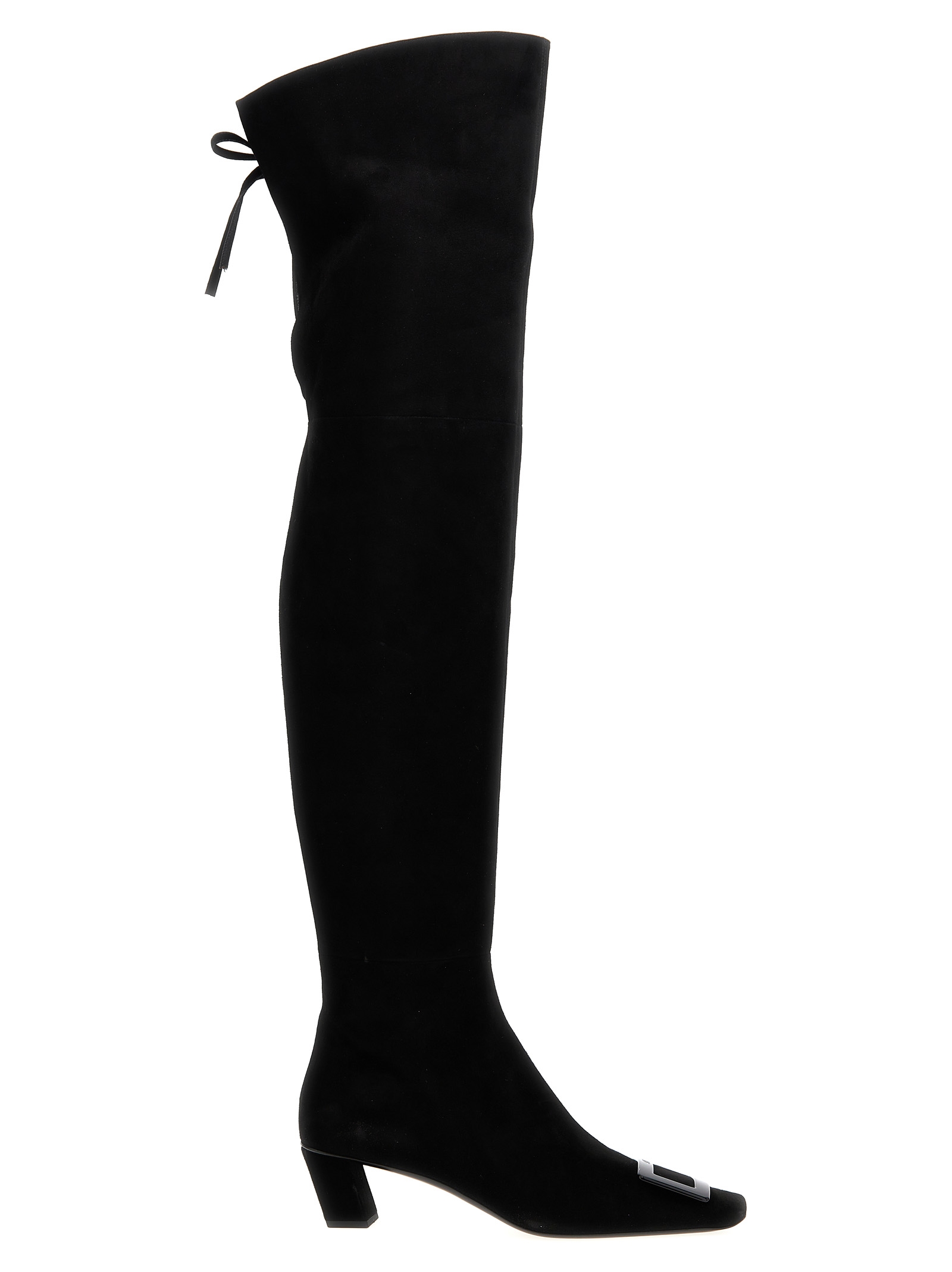 Black Goatskin Over The Knee