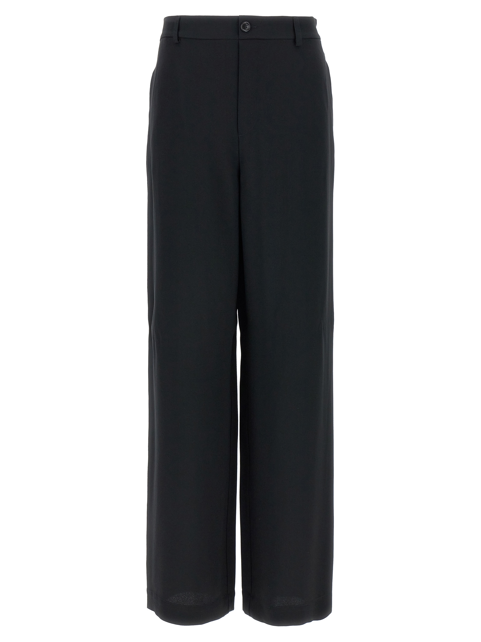 Black Acetate Casual Pants