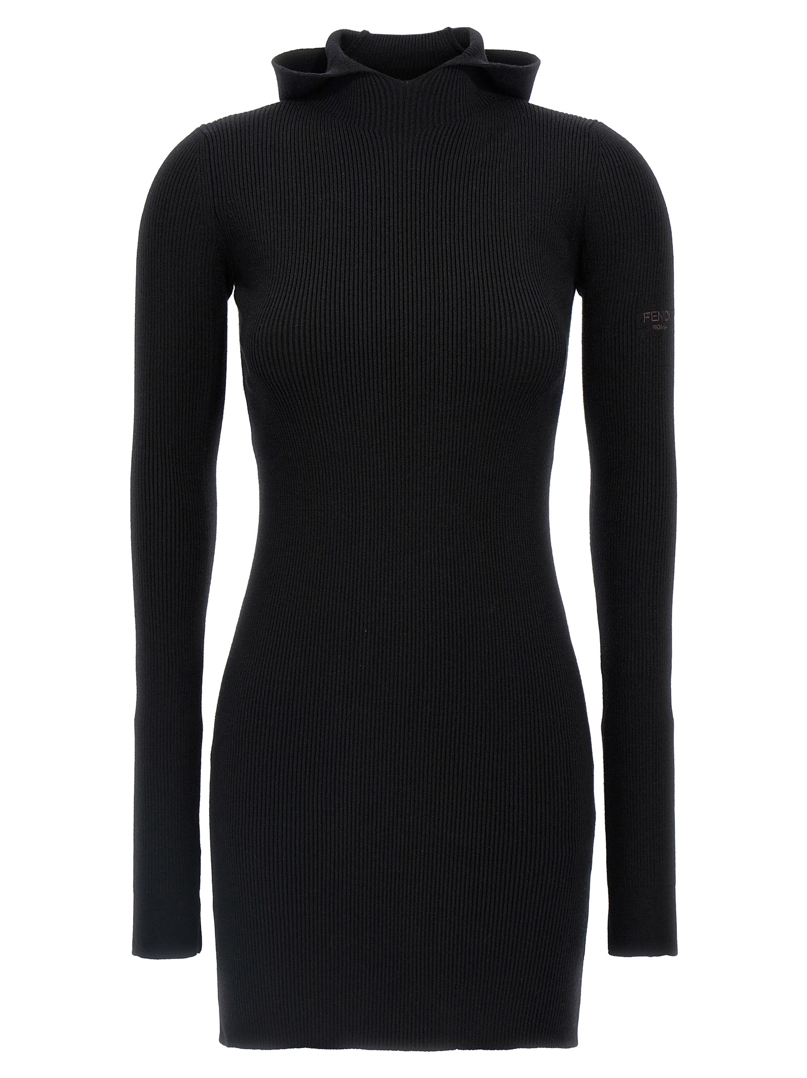 Fendi Black Wool Short Dress - Women