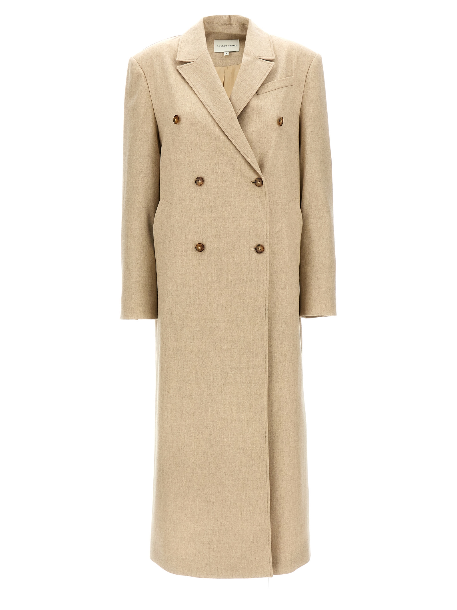 Beige Virgin Wool Coat