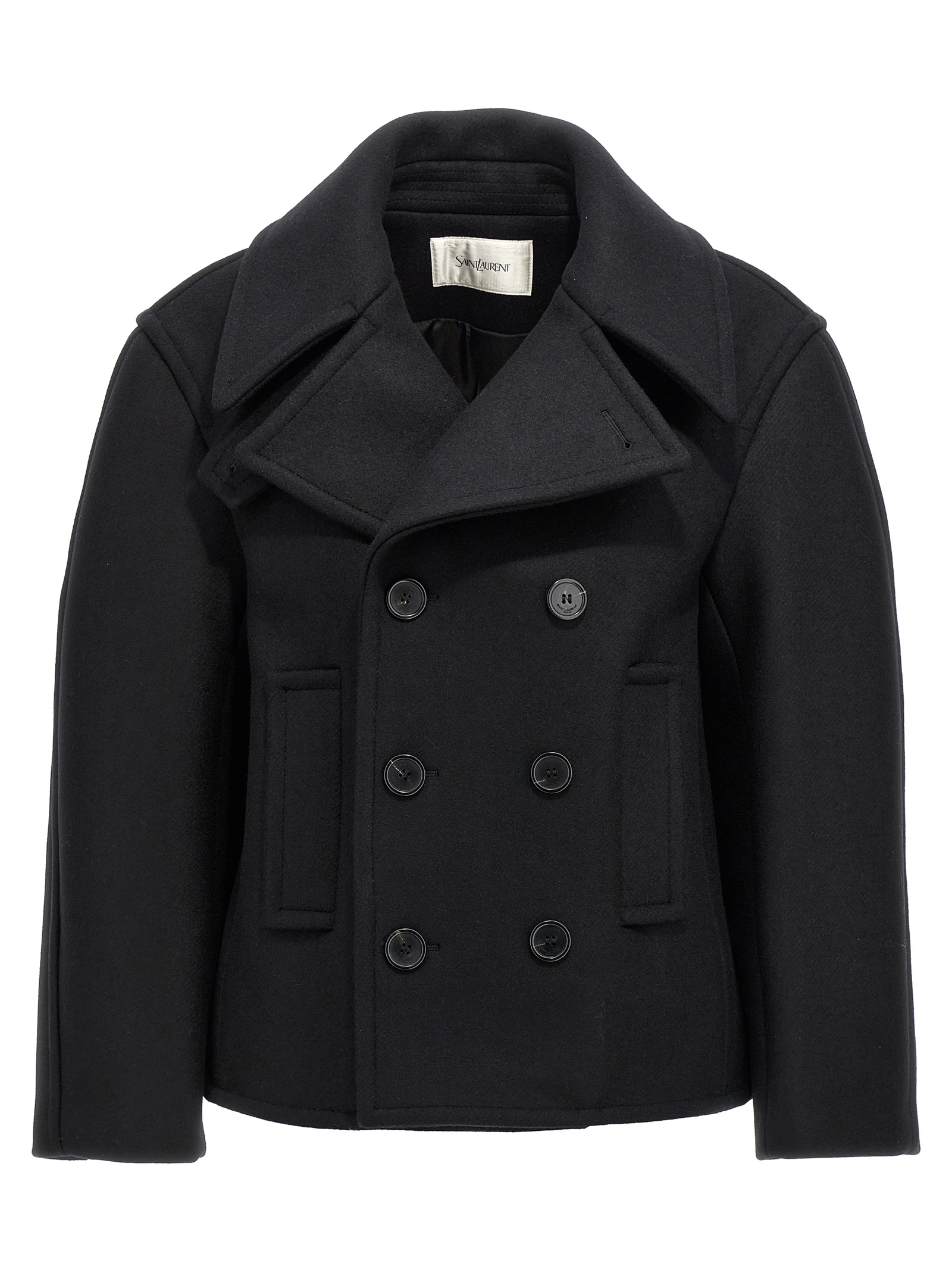 Black Virgin Wool Coat