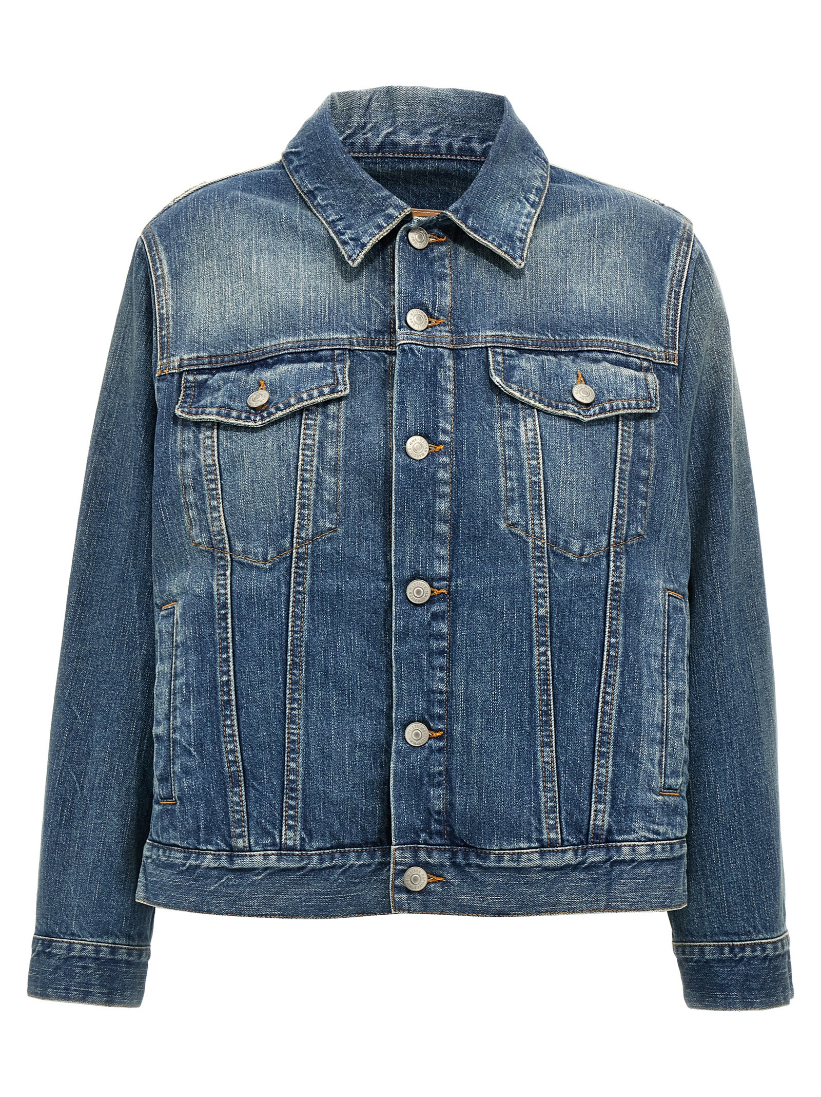 MM6 Maison Margiela Blue Cotton Denim Jacket Clothing - Women