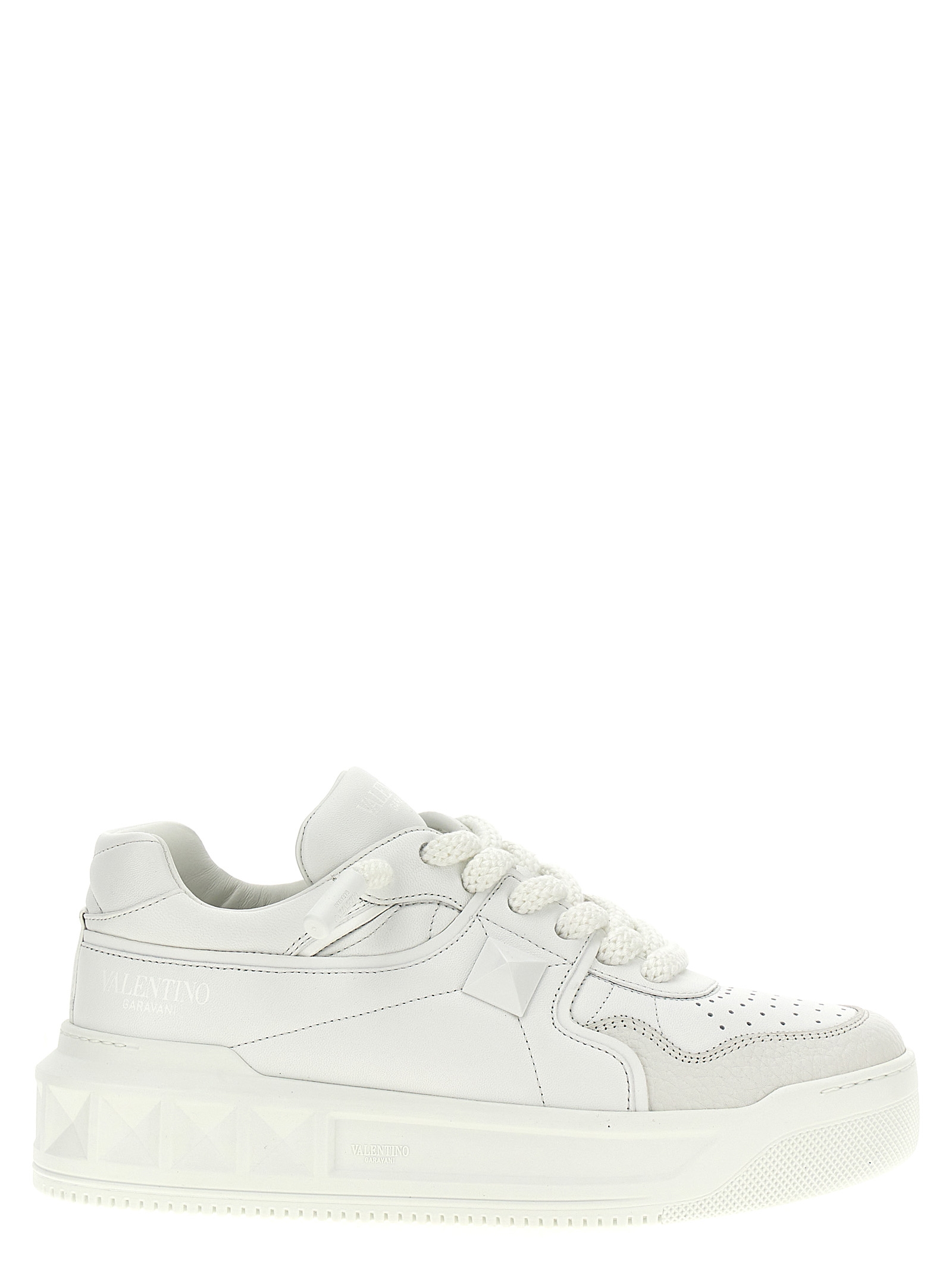 White Calfskin Chunky Sneakers