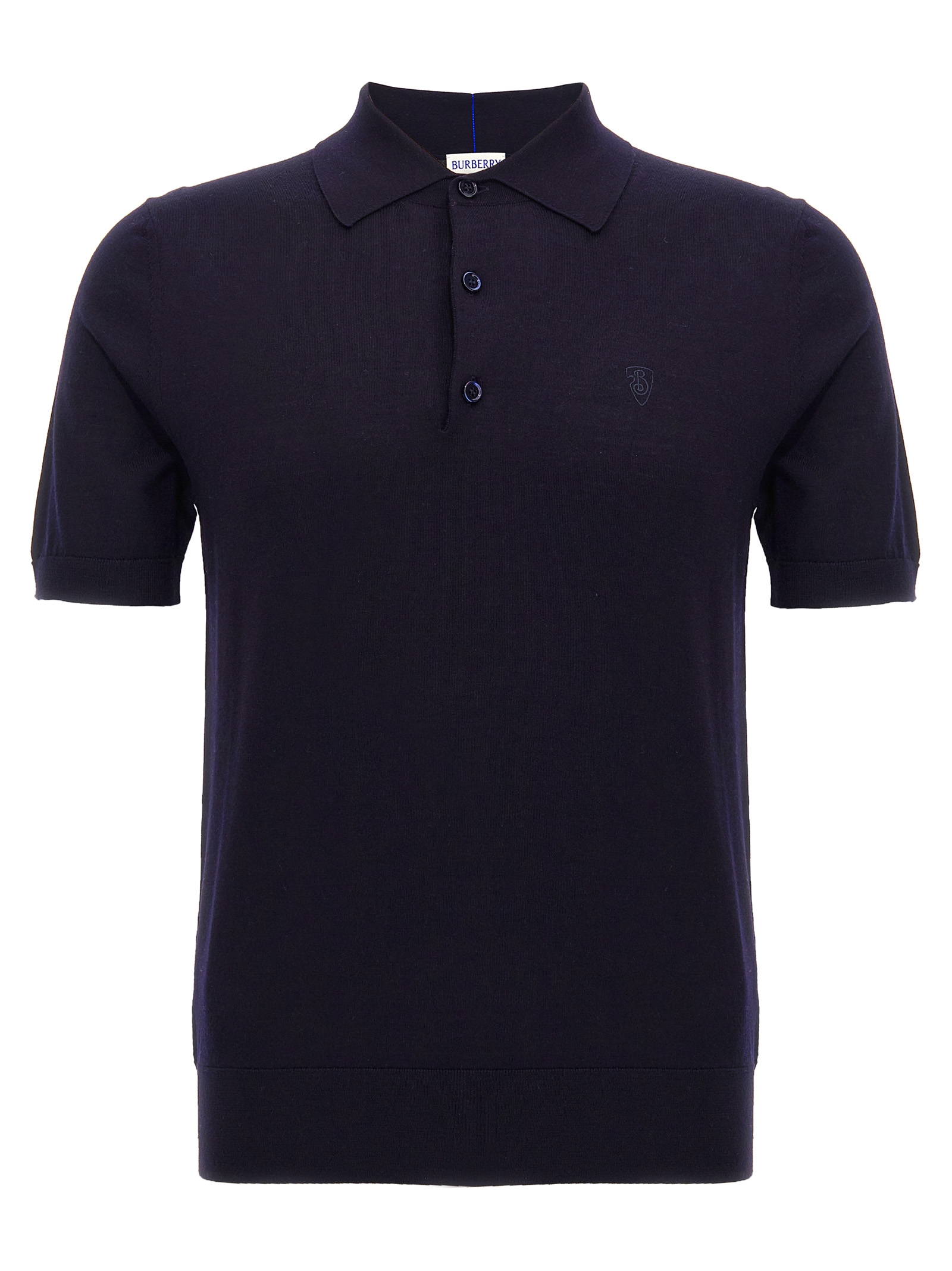 Blue Wool Polo Shirt