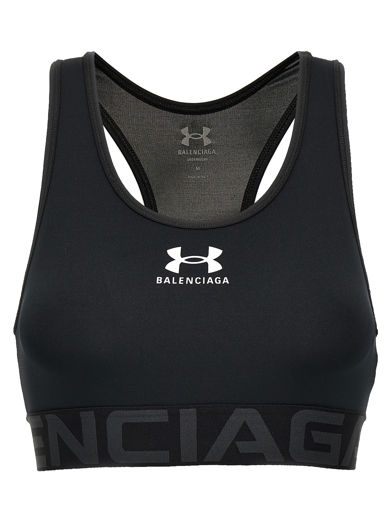 Black Polyester Sport Bra