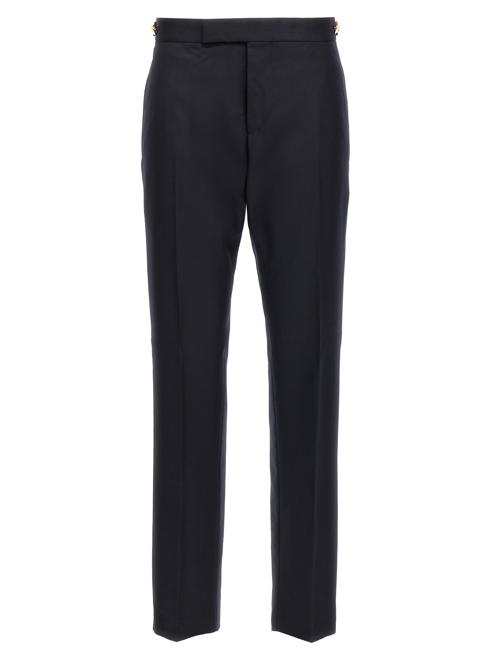 Blue Wool Casual Pants