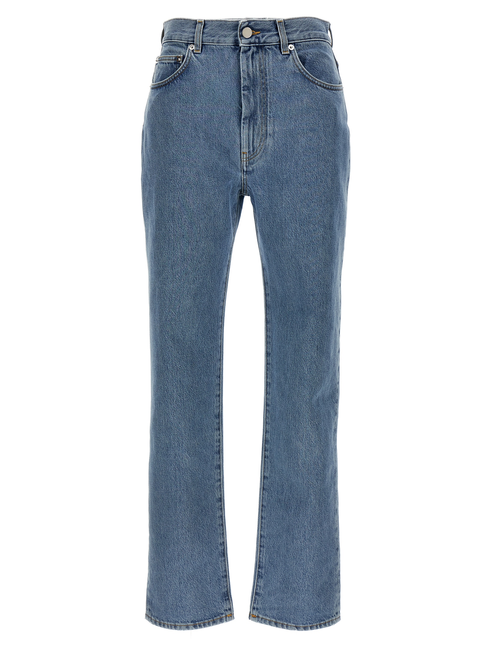 Blue Organic Cotton Straight-Leg Jeans
