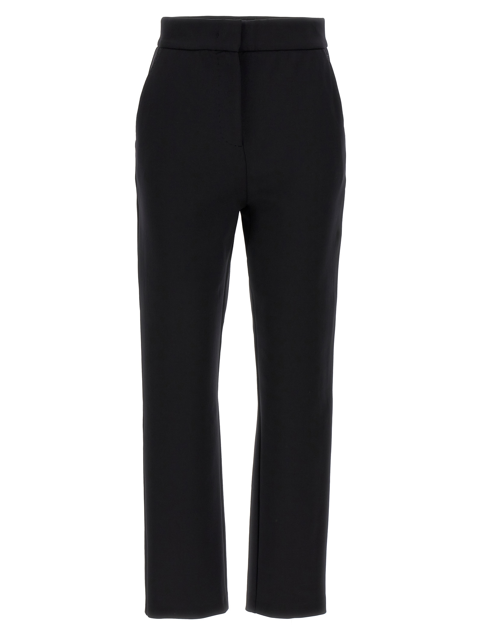 Black Polyamide Casual Pants