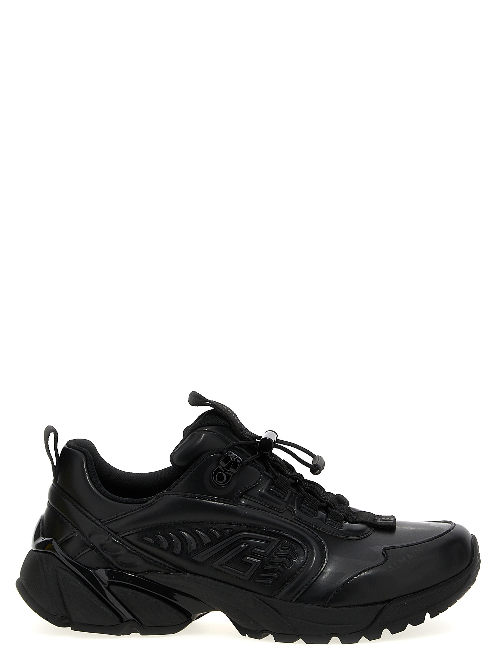 Black Nylon Athletic Sneakers