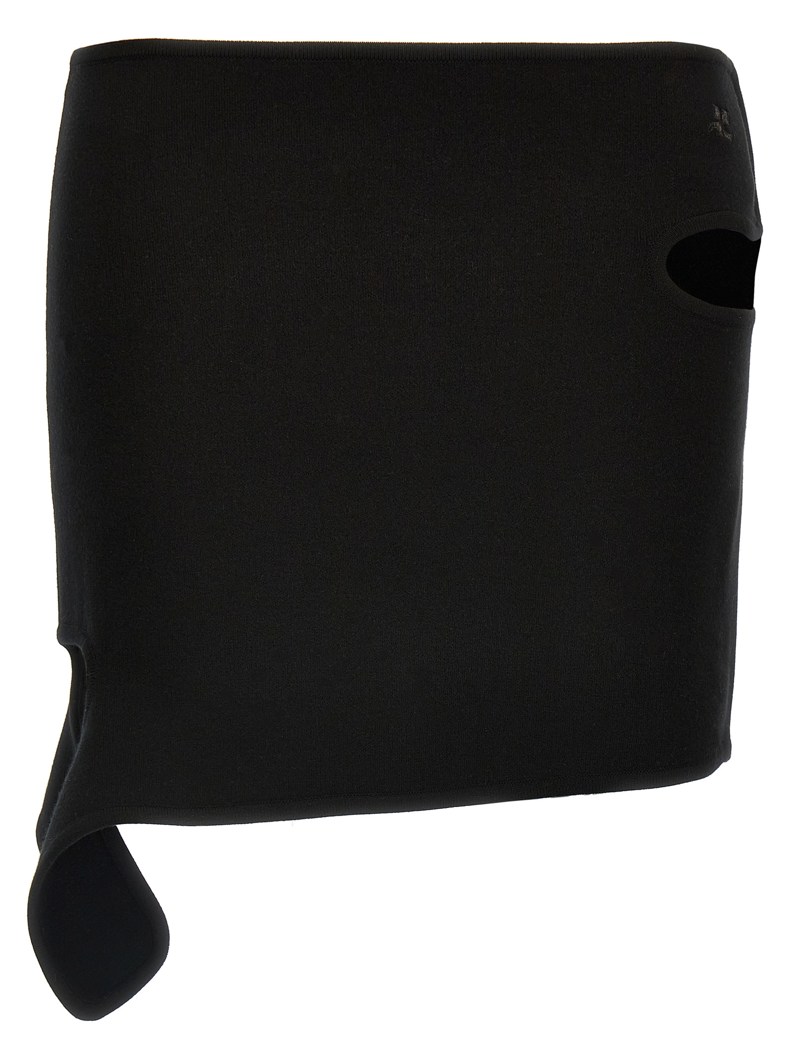 Black Viscose Long Skirt